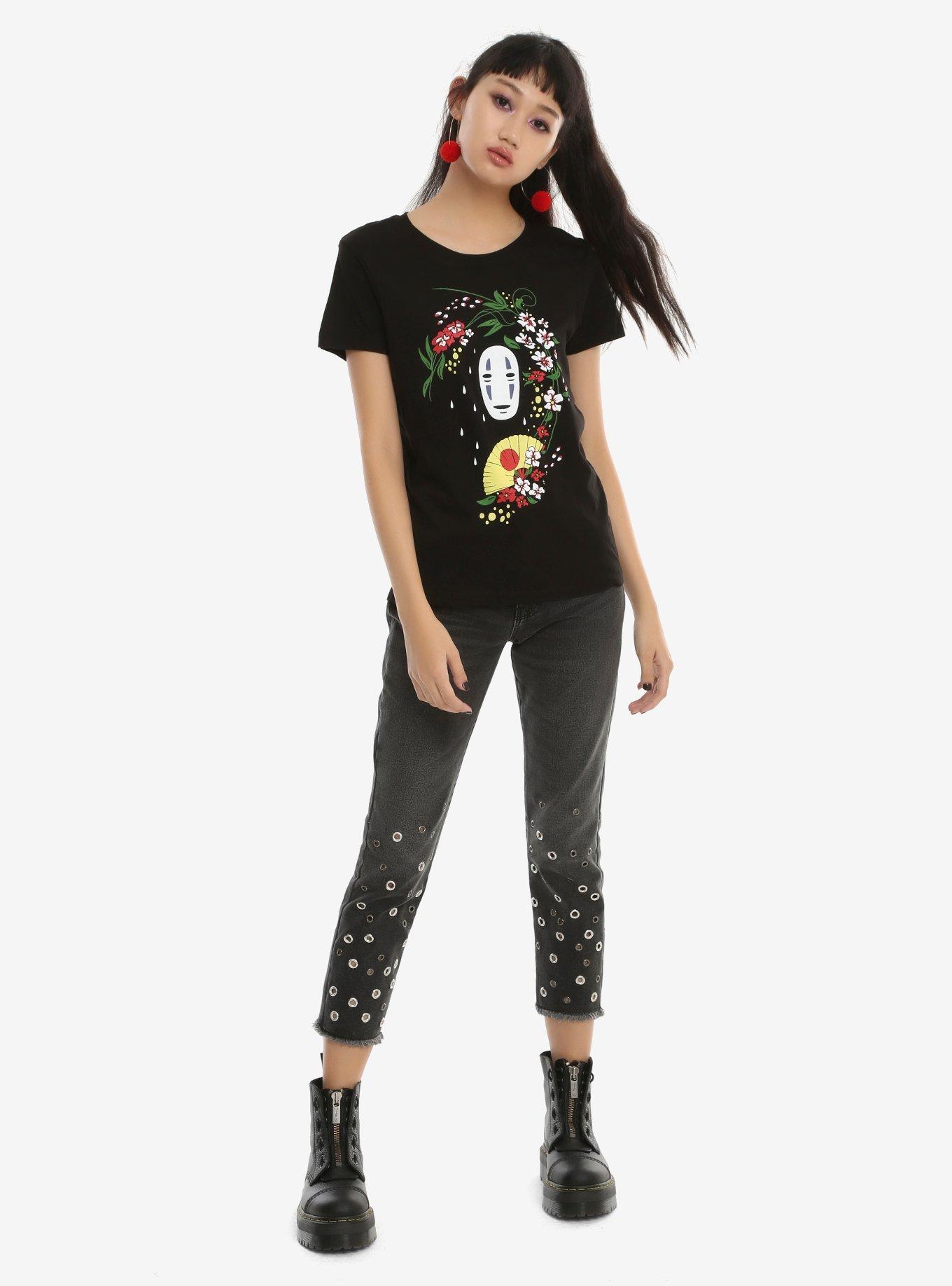 Her Universe Spirited Away No-Face Flowers Girls T-Shirt, , alternate