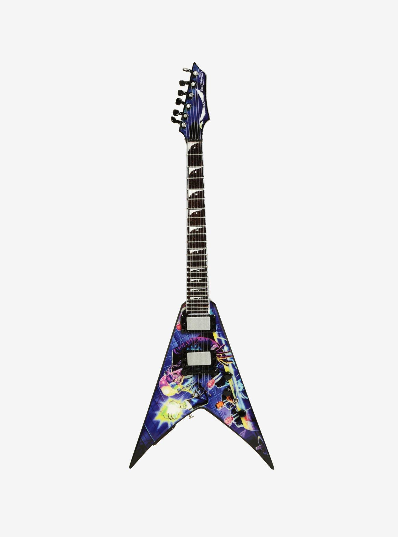 Megadeth Dave Mustaine Signature V Rust In Peace Mini Guitar Model, , alternate