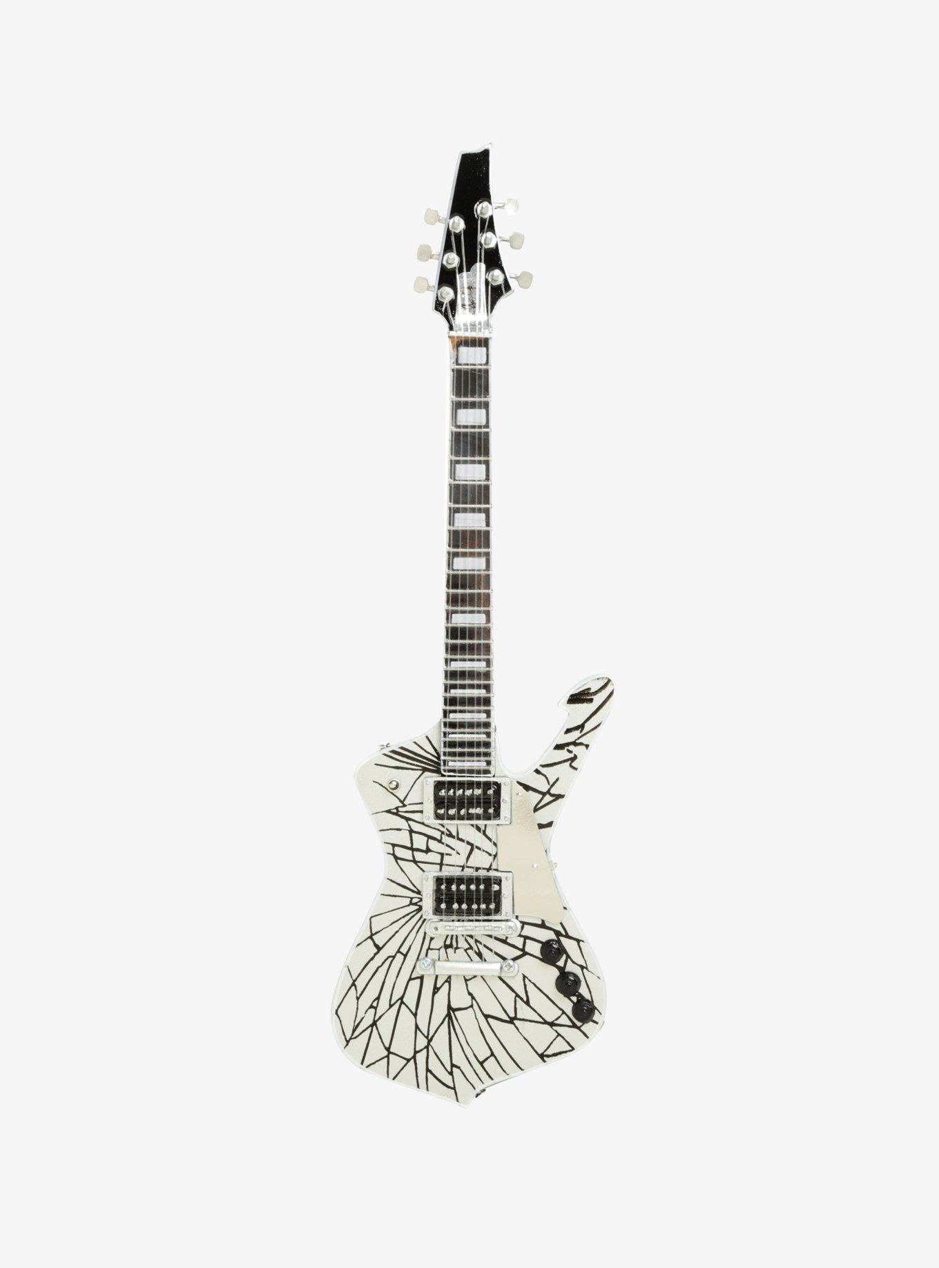 KISS Logo Paul Stanley Cracked Mirror Iceman Mini Guitar Model, , alternate