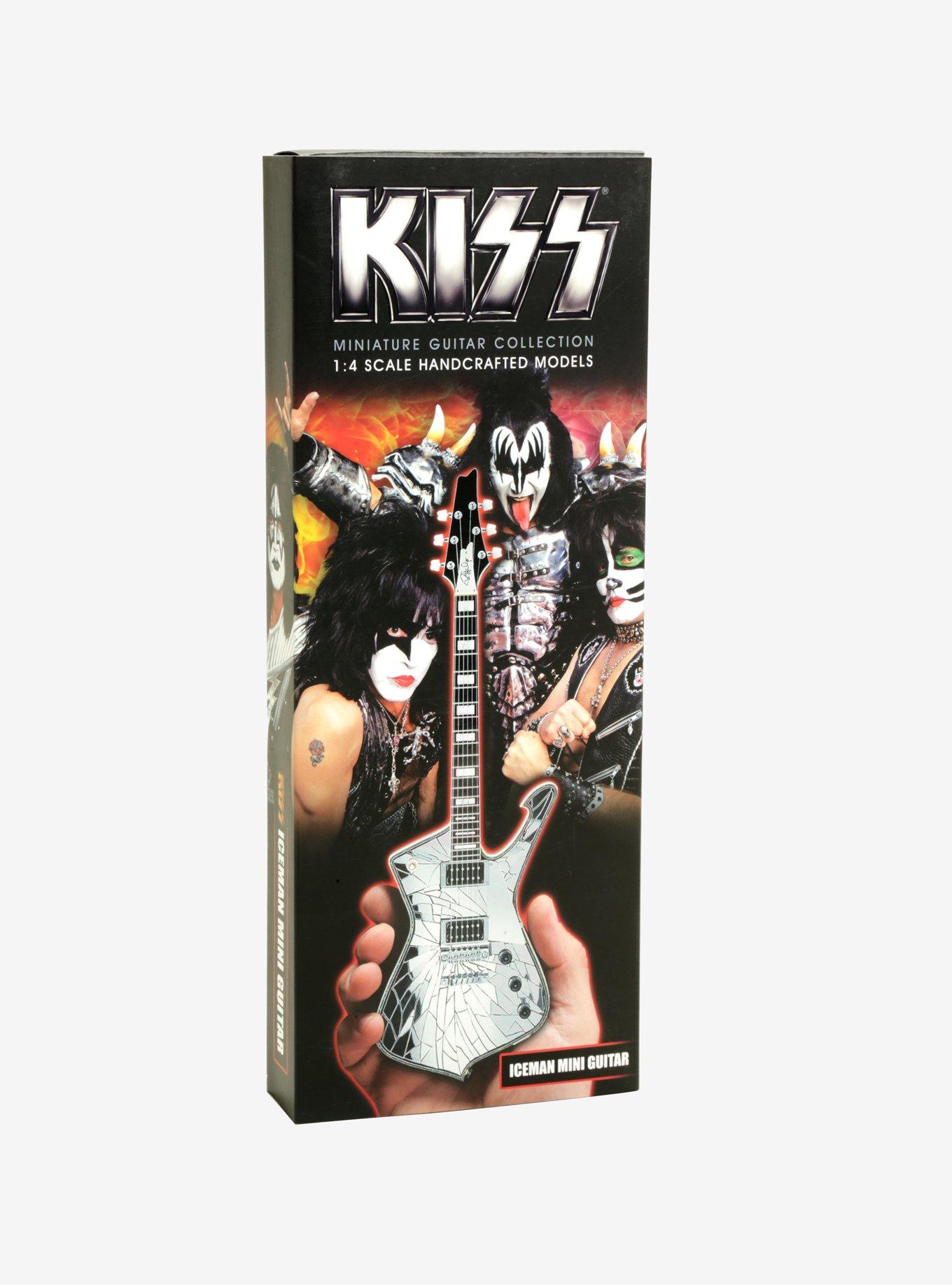 KISS Logo Paul Stanley Cracked Mirror Iceman Mini Guitar Model, , alternate