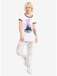 Disney Sleeping Beauty Aurora Castle Girls Ringer T-Shirt, WHITE, alternate