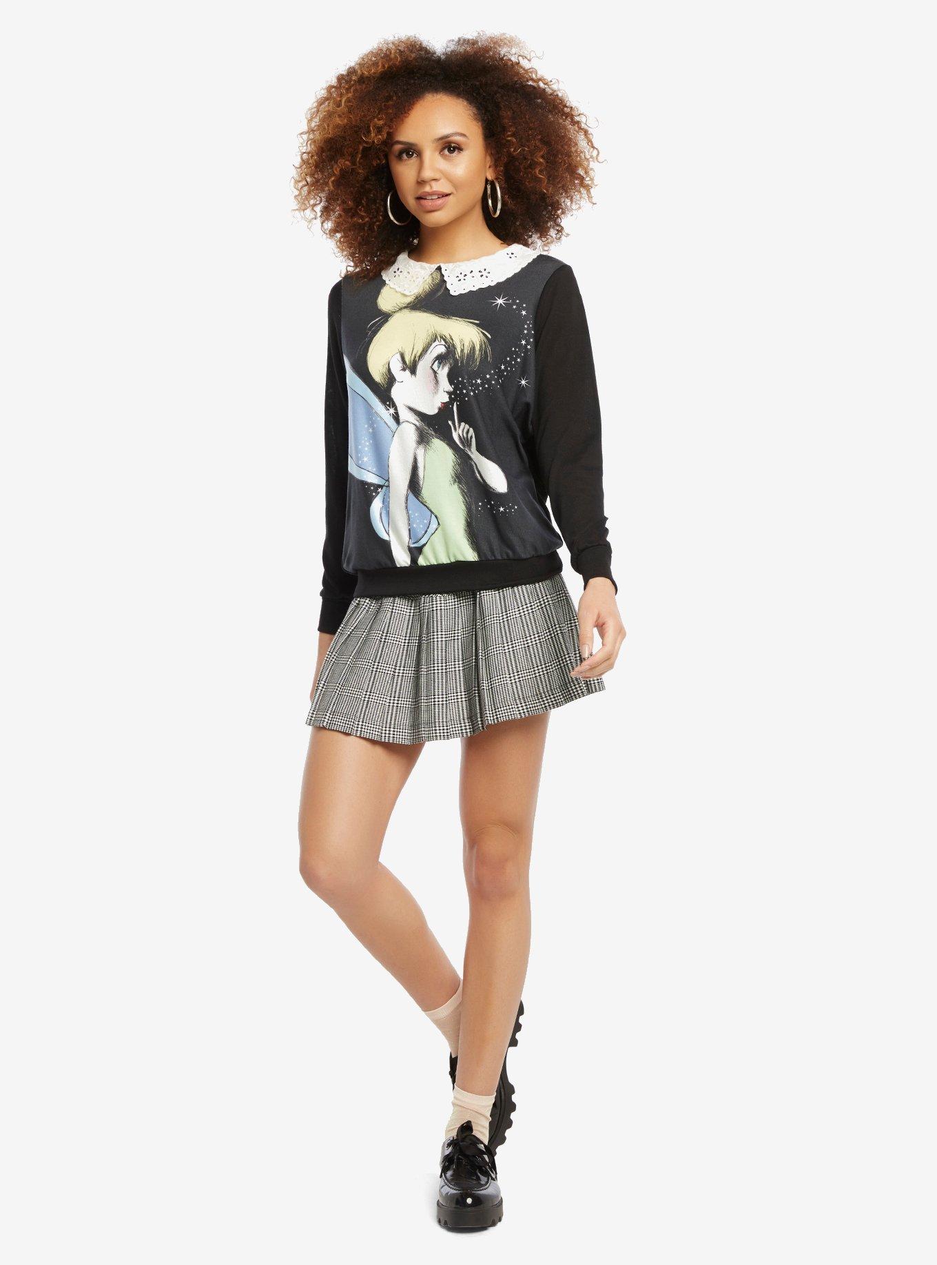 Disney Peter Pan Tinker Bell Floral Collar Top, , alternate