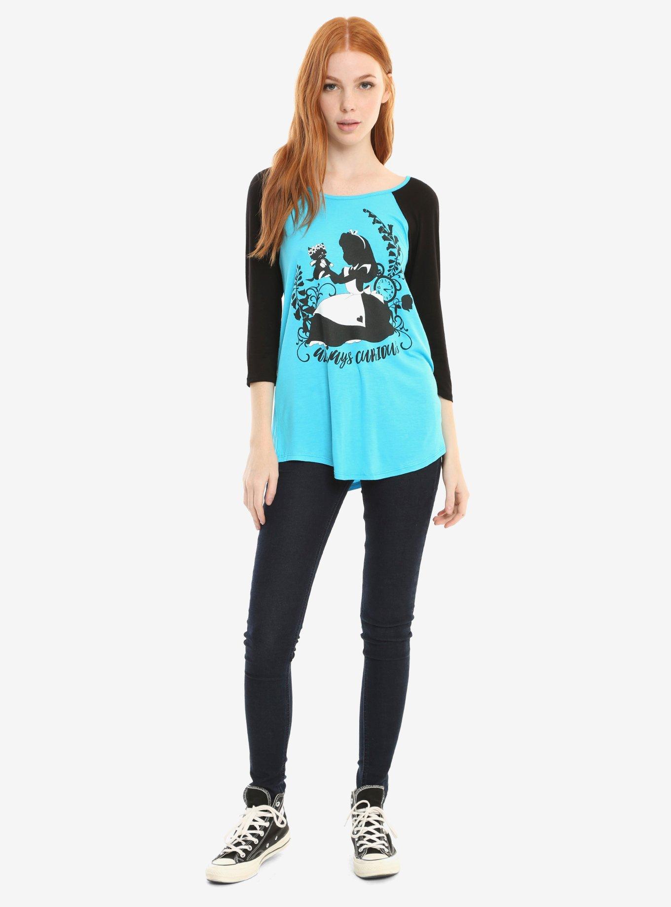 Disney Alice In Wonderland Always Curious Raglan, , alternate