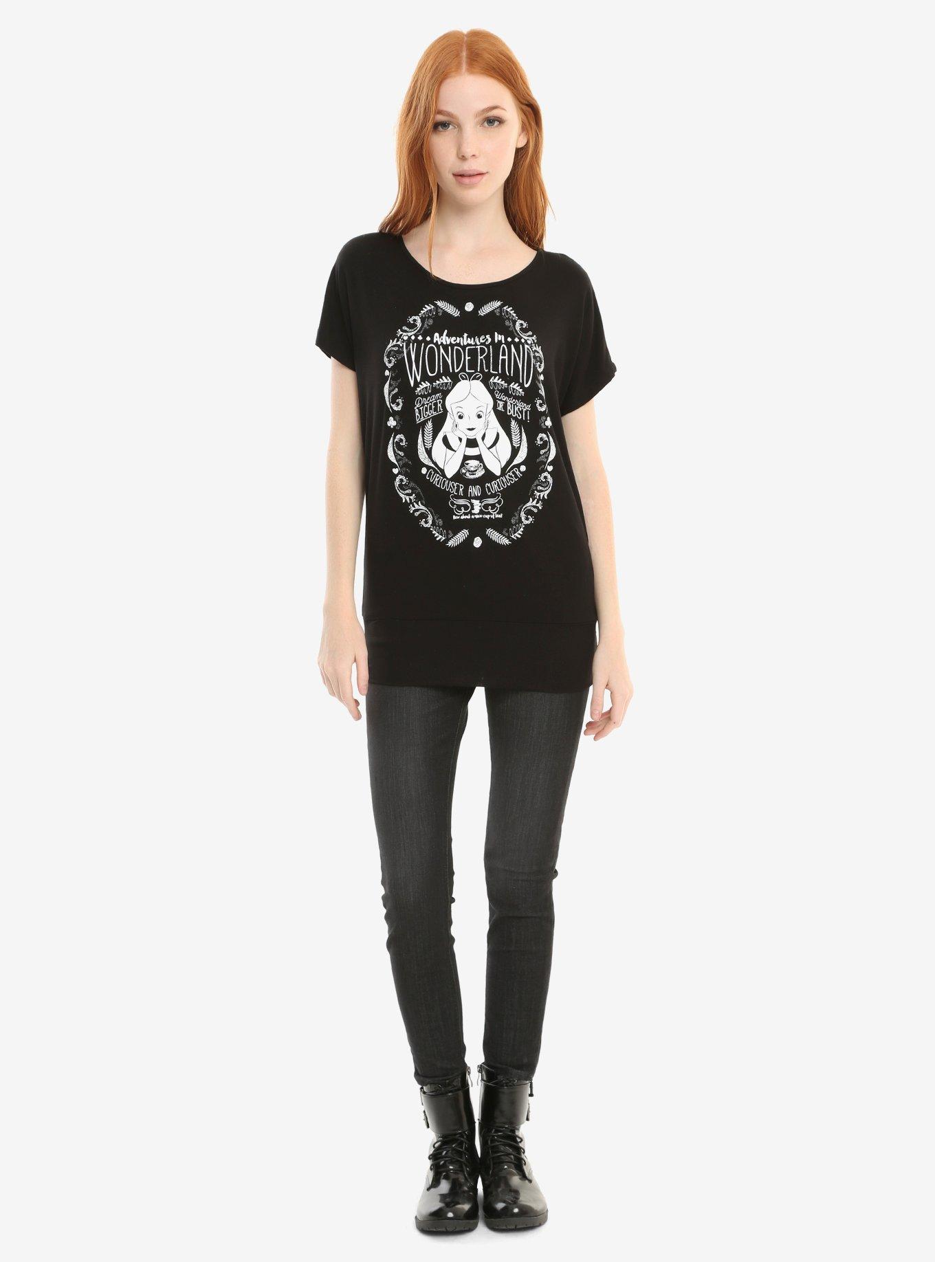 Disney Alice In Wonderland Adventures In Wonderland Dolman Top, , alternate
