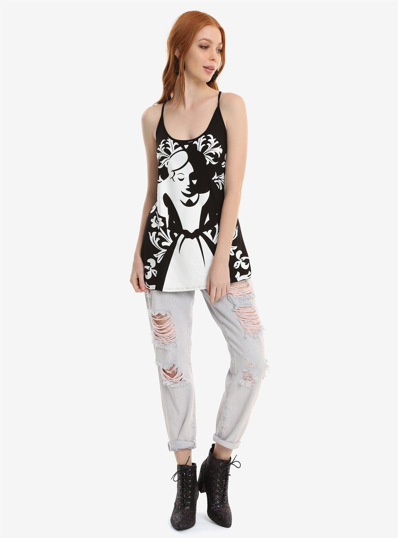 Disney Alice In Wonderland Black & White Tank Top, , alternate