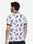 Disney Mickey Mouse Allover Tropical Print Ringer T-Shirt, , alternate