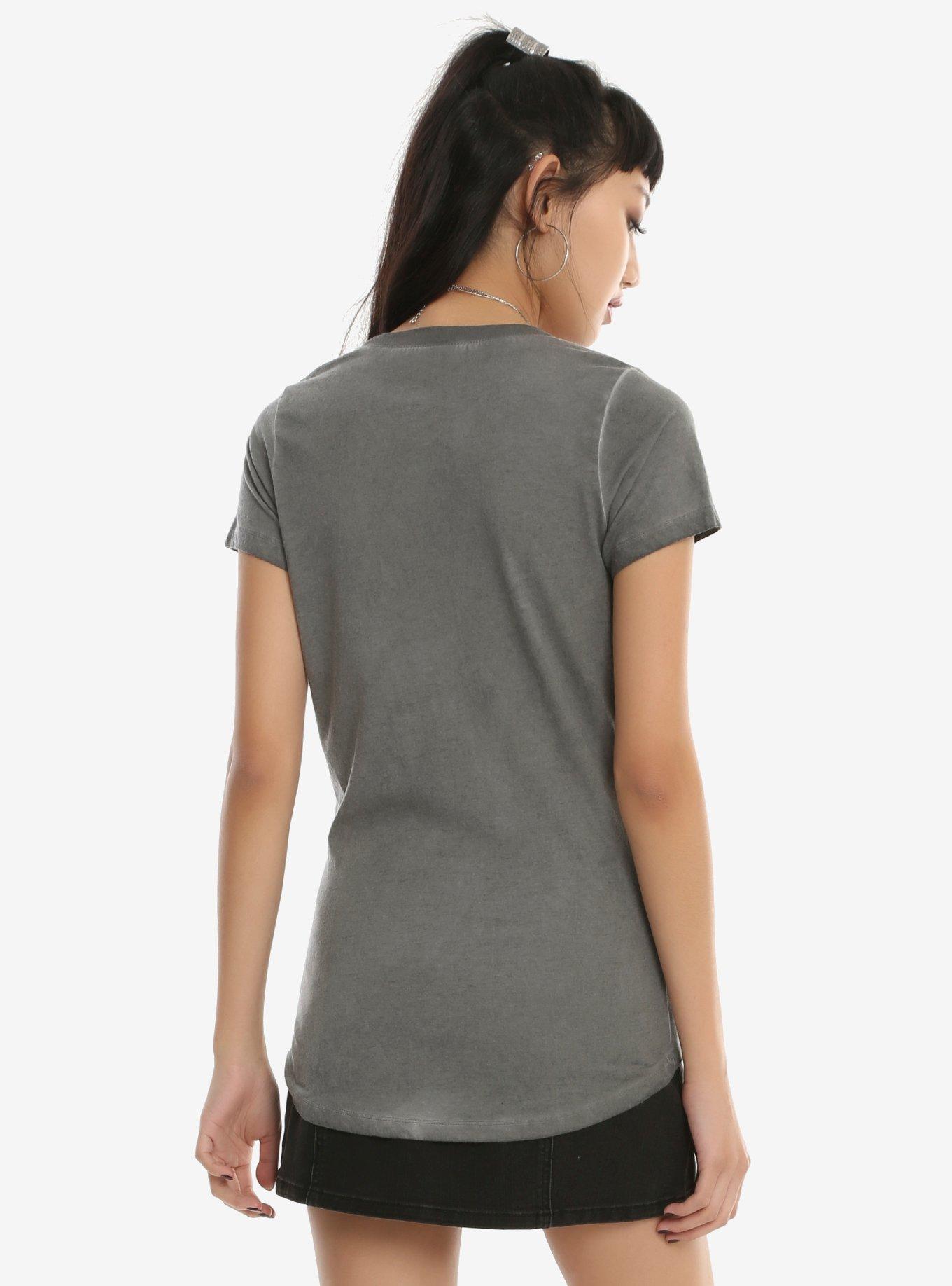 Disney Kingdom Hearts Heartless Oil Wash Girls T-Shirt, BLACK, alternate