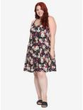 Disney Tangled Floral Print Slip Dress Plus Size, BLACK, alternate