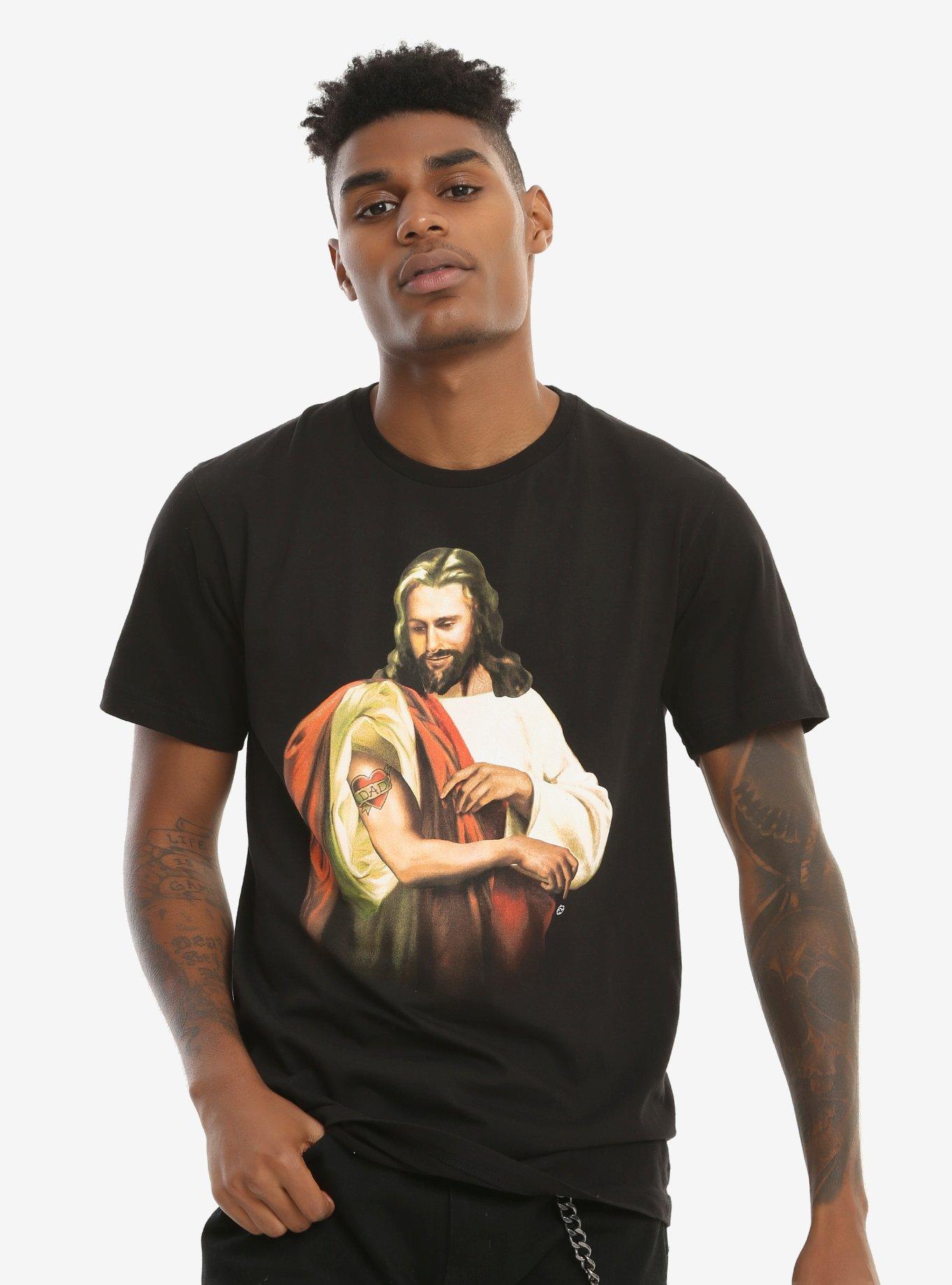 Jesus Dad Tattoo T-Shirt, , alternate