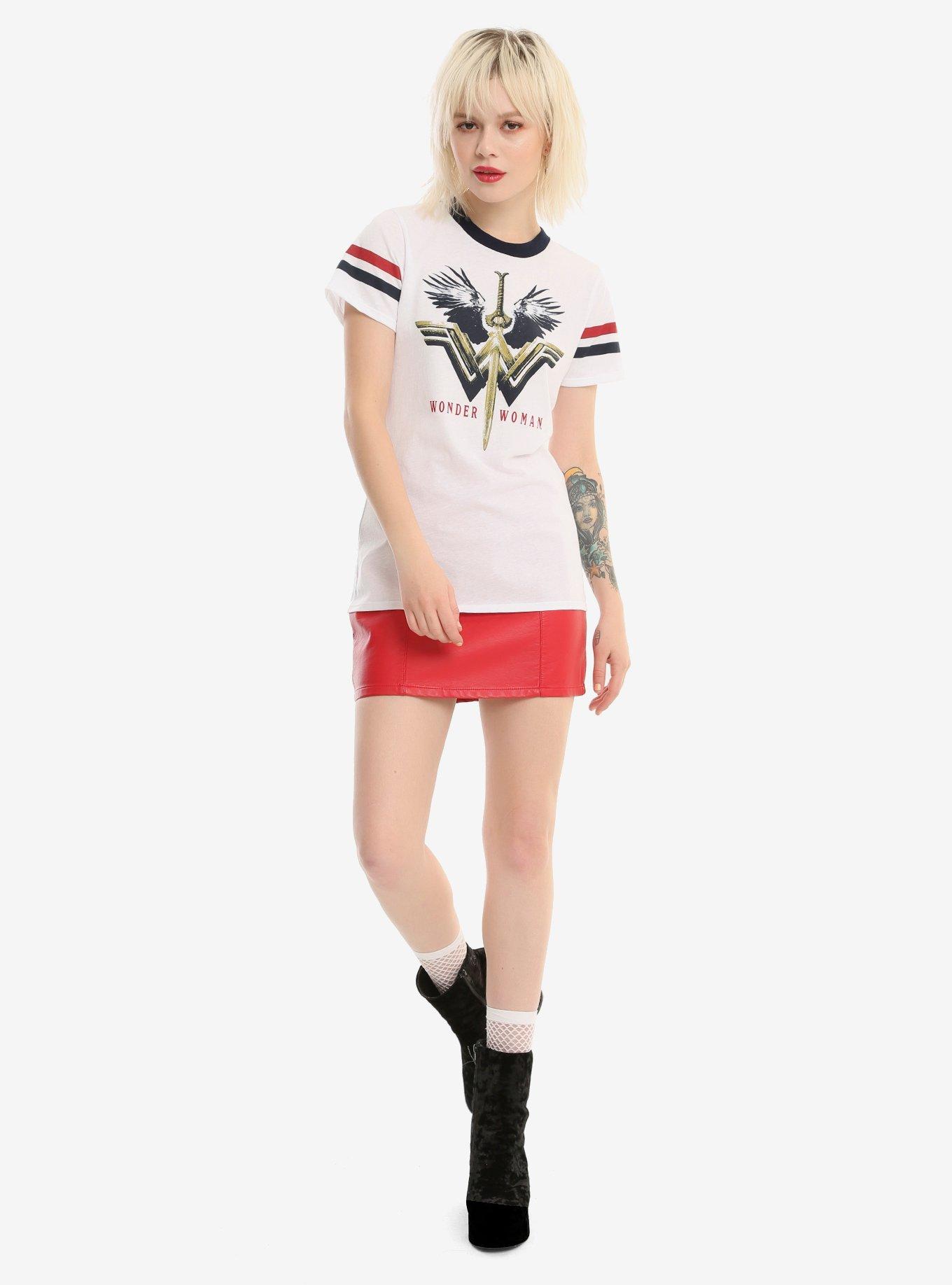 DC Comics Wonder Woman Sword Girls Athletic T-Shirt, , alternate