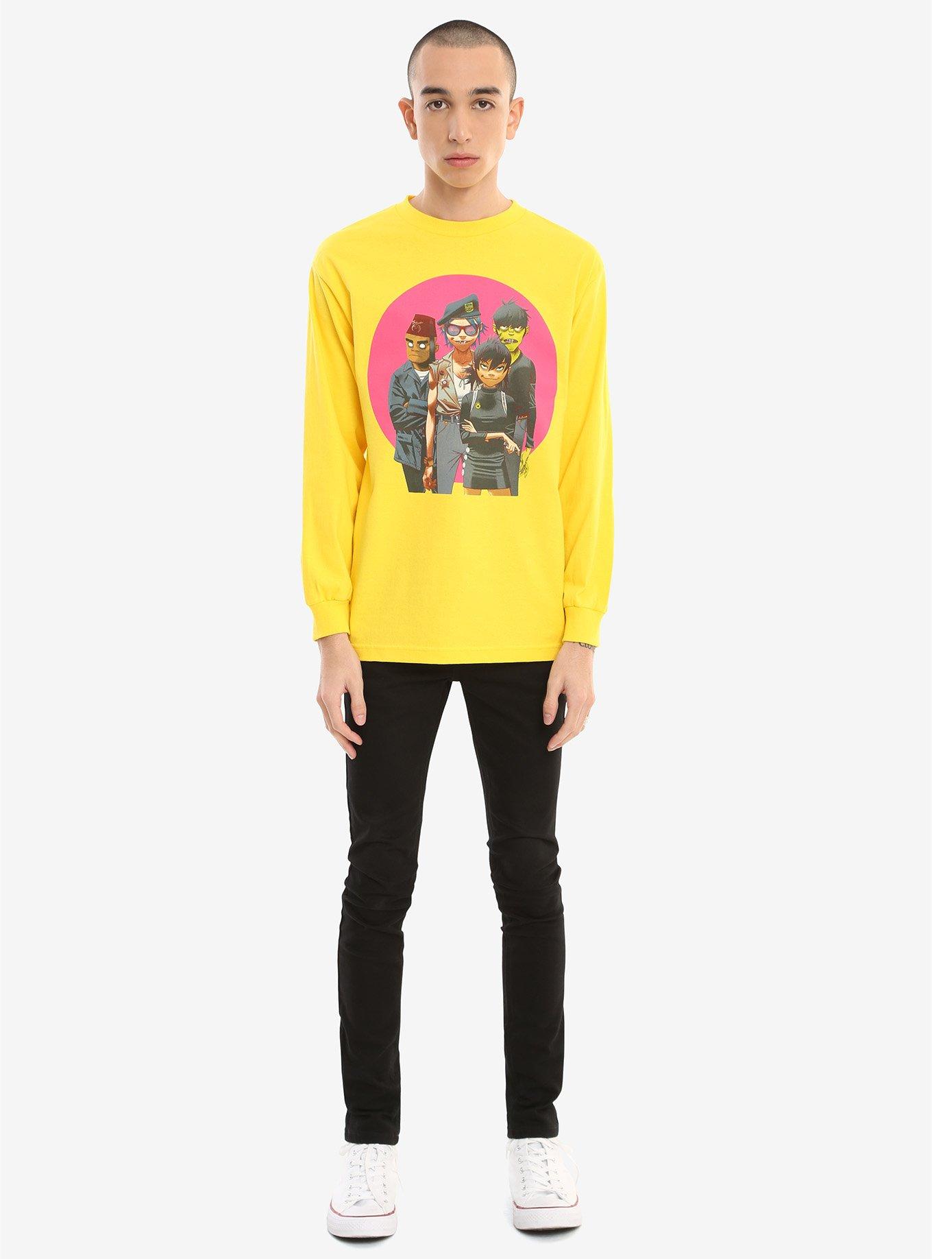 Gorillaz Group Yellow Long-Sleeve T-Shirt, , alternate