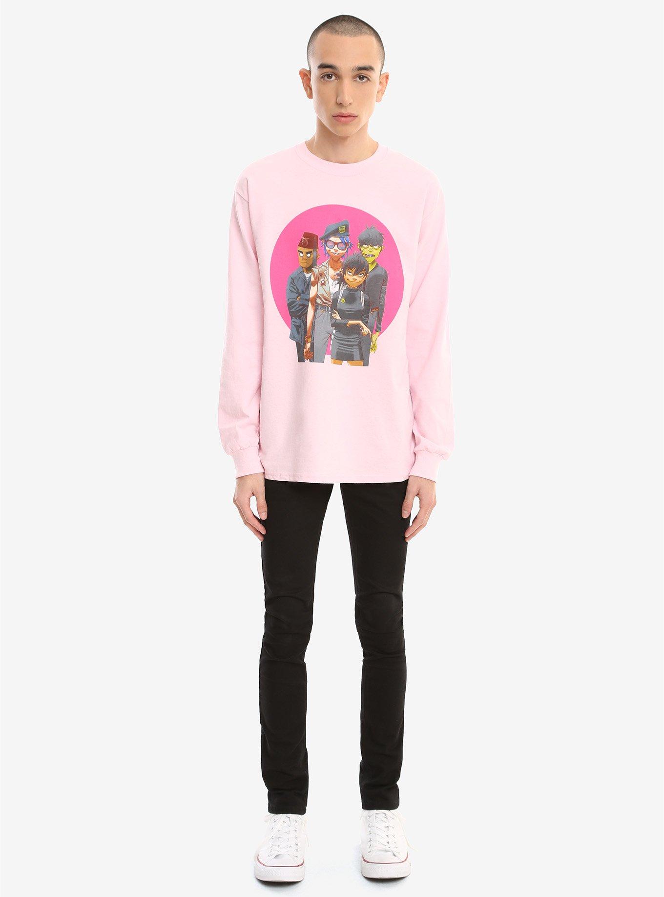 Gorillaz Group Pink Long-Sleeve T-Shirt, , alternate