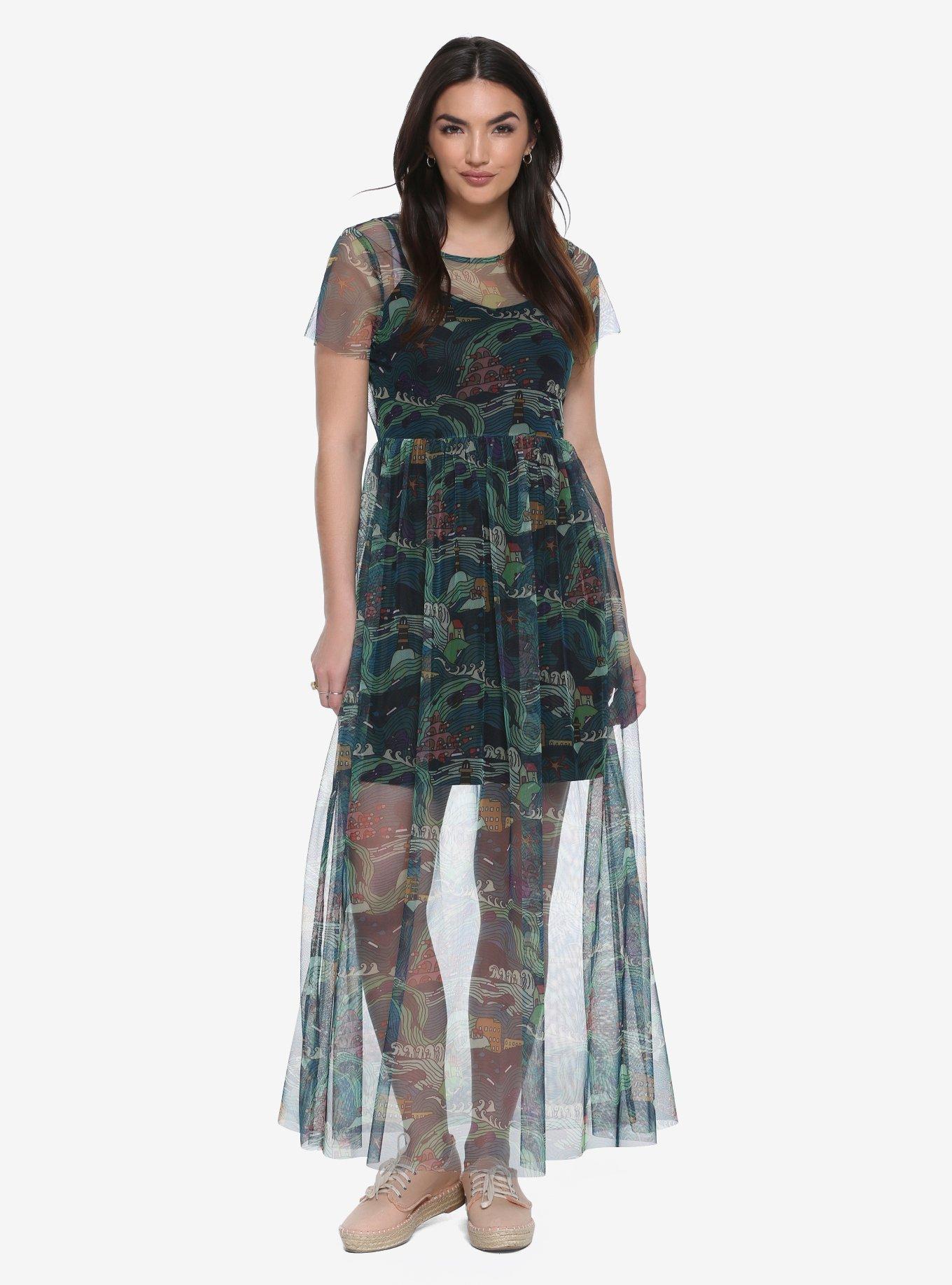 Her Universe Studio Ghibli Ponyo Line Art Maxi Dress - BoxLunch Exclusive, , alternate