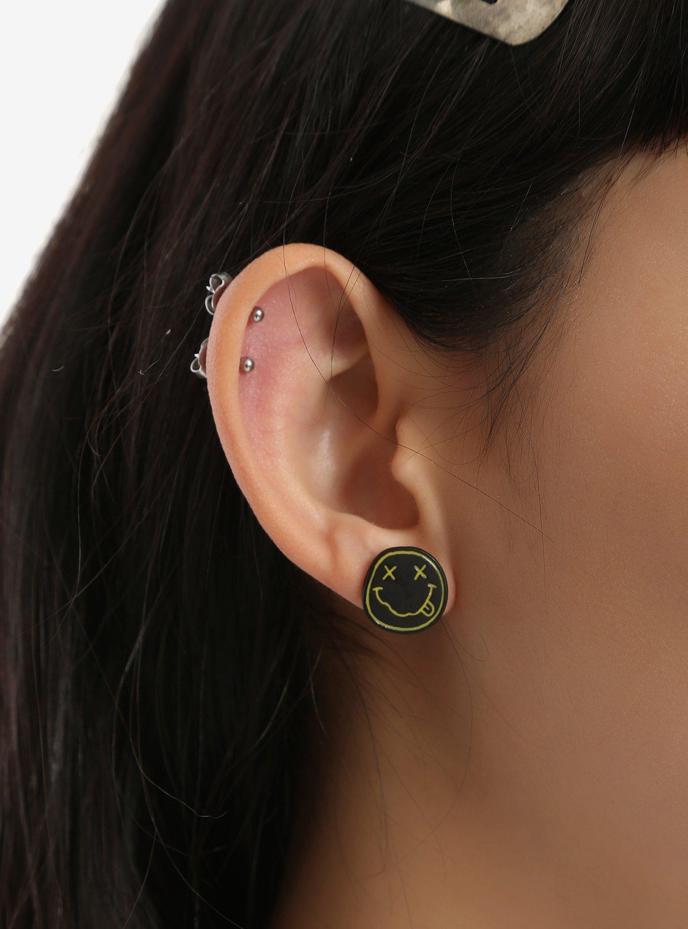 Nirvana Smiley Ear Cuff Set, , alternate