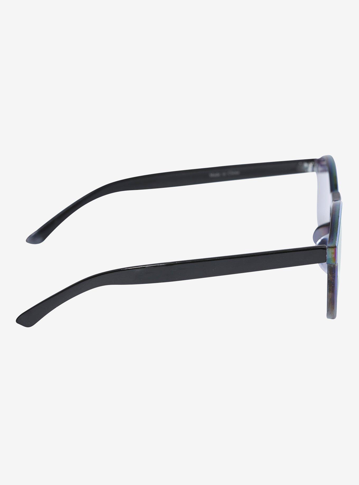 Round Shield Mirror Lens Sunglasses, , alternate
