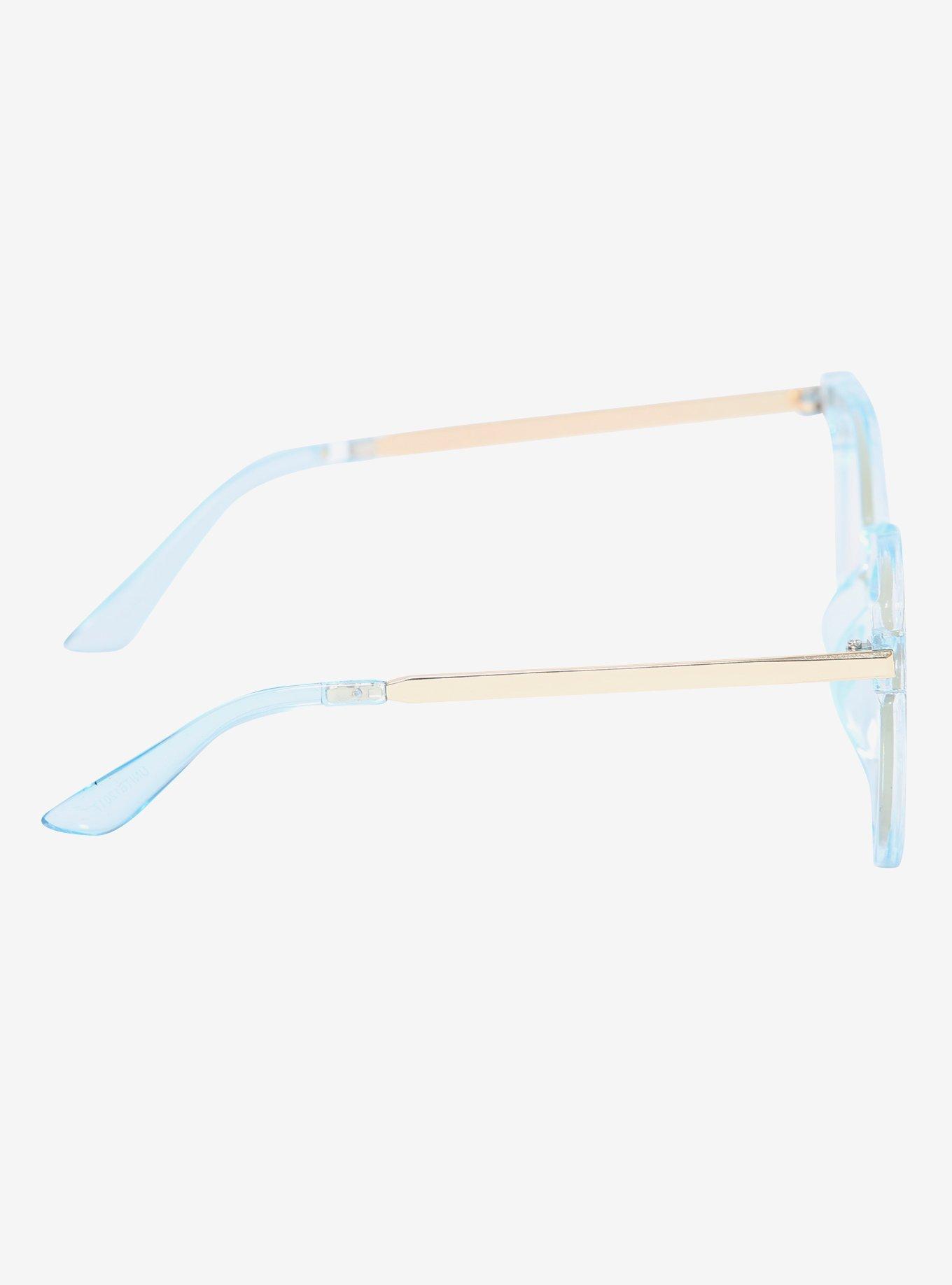 Light Blue Plastic Glasses, , alternate