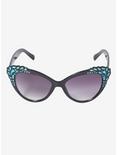 Turquoise Gem Temple Extreme Cat Eye Sunglasses, , alternate