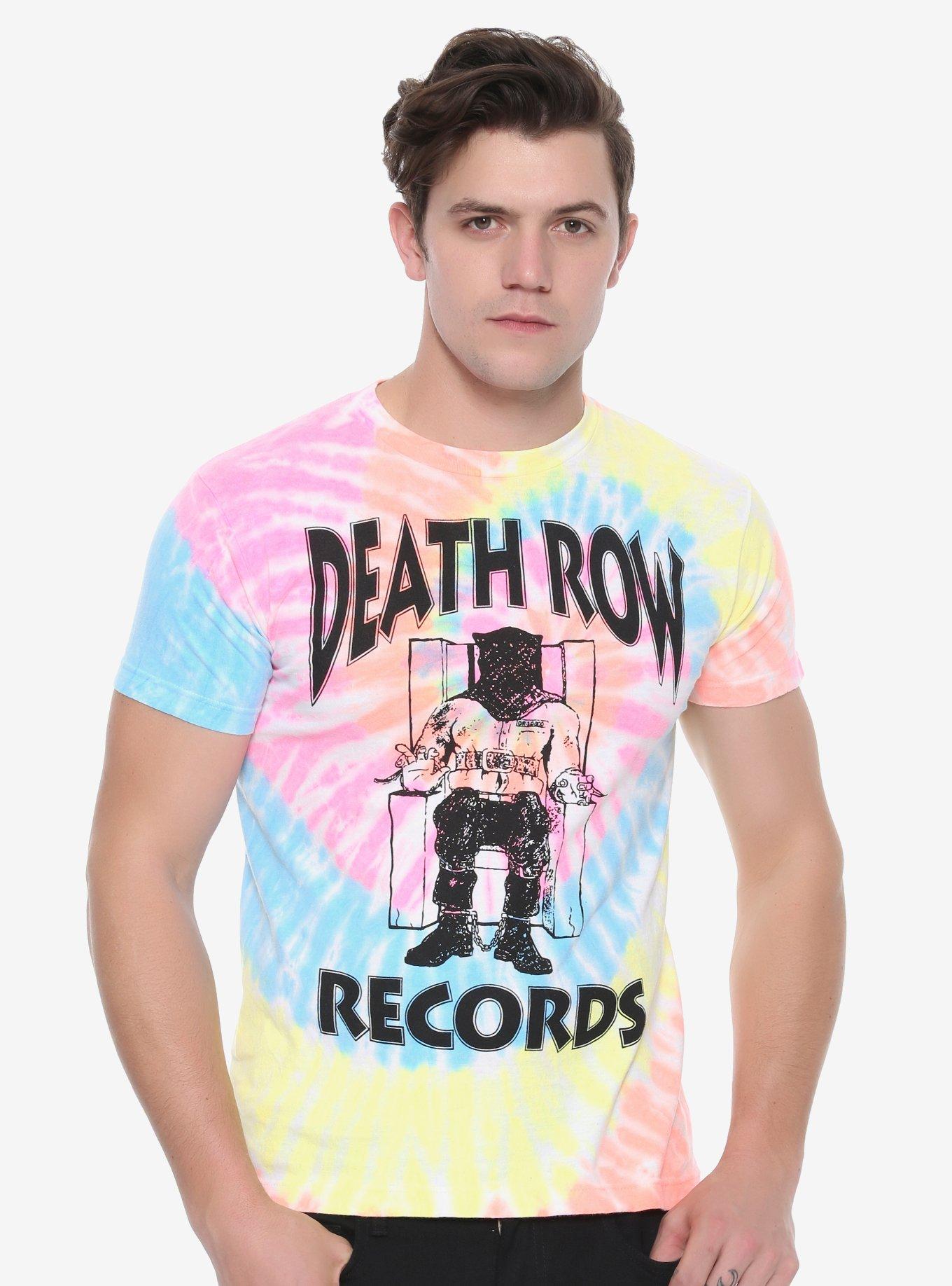 Death Row Records Logo Rainbow Tie Dye T-Shirt, , alternate