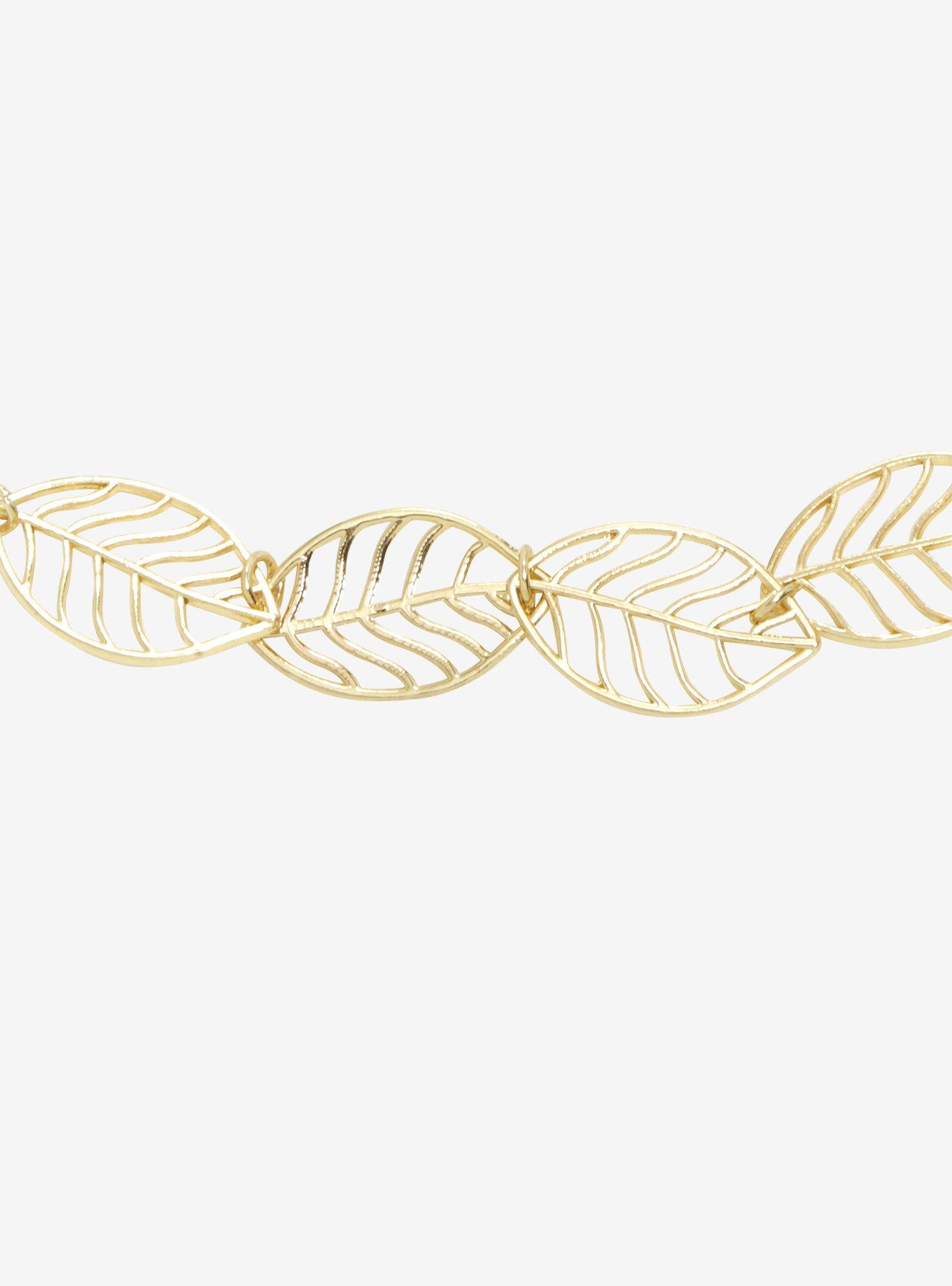 Gold Leaf Stretchy Headband, , alternate