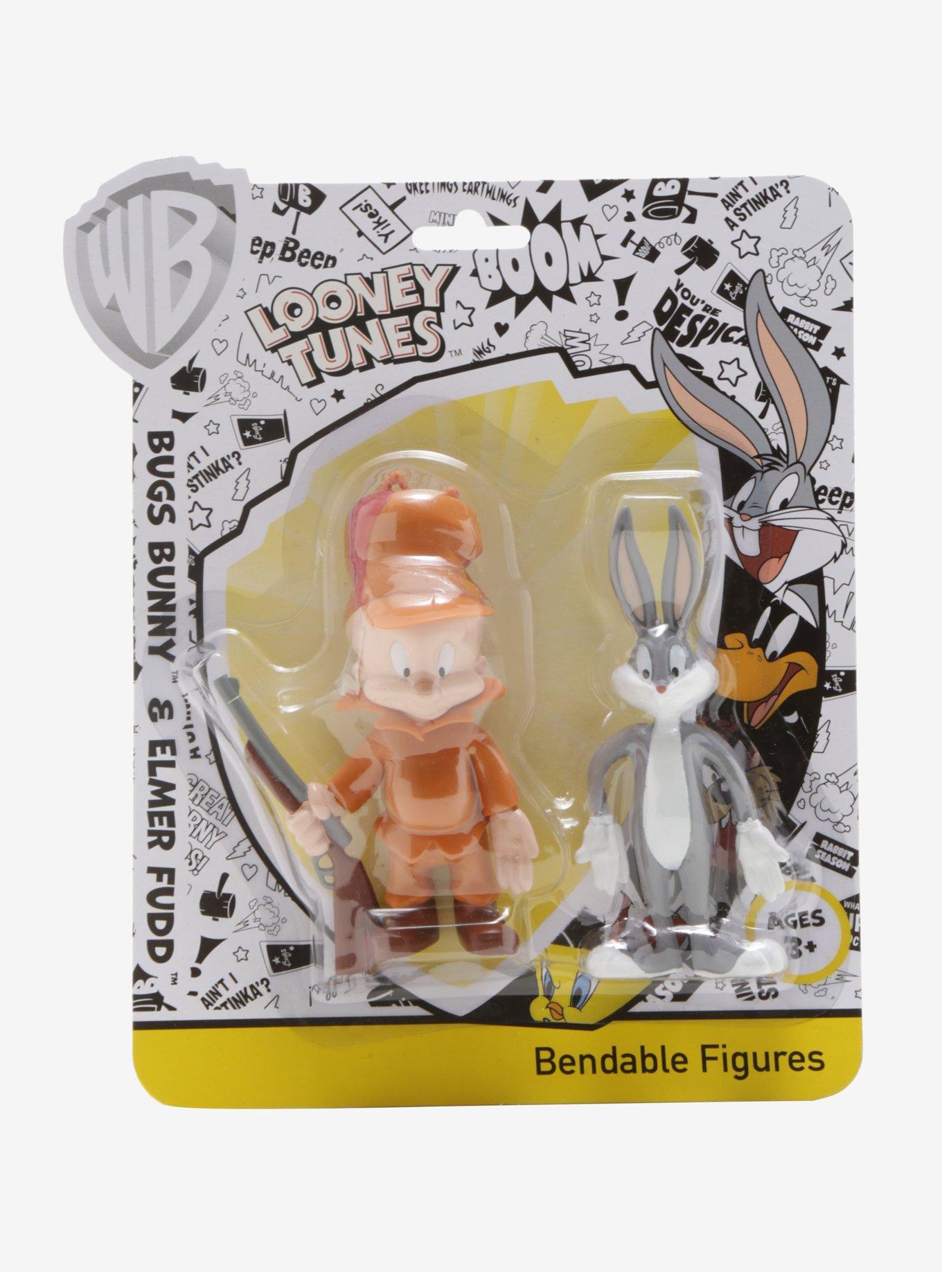 Looney Tunes Bugs Bunny & Elmer Fudd Bendable Figure Set, , alternate