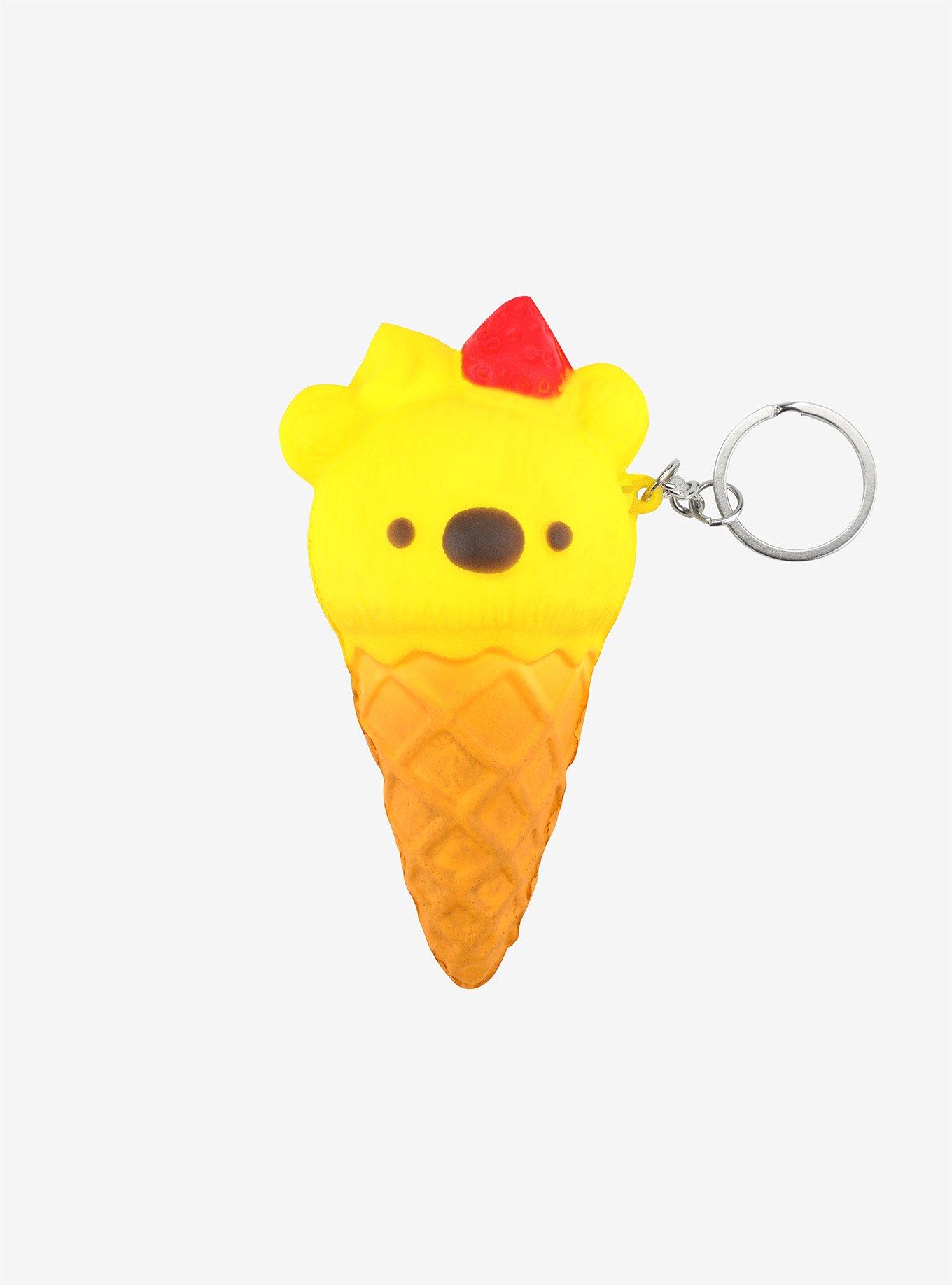 Squishy Koala Ice Cream Cone Key Chain, , alternate