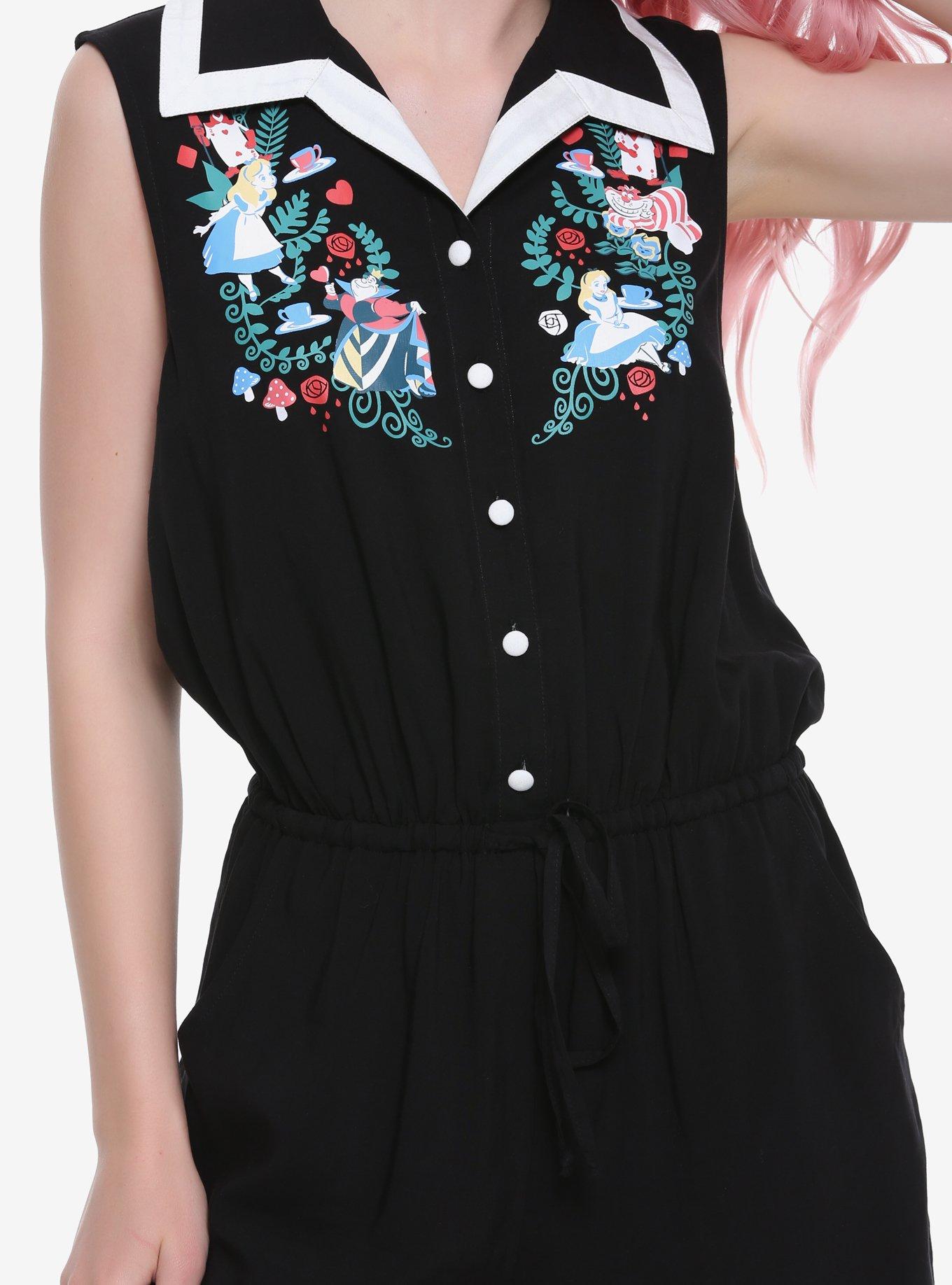 Disney Alice In Wonderland Retro Roses Romper, , alternate