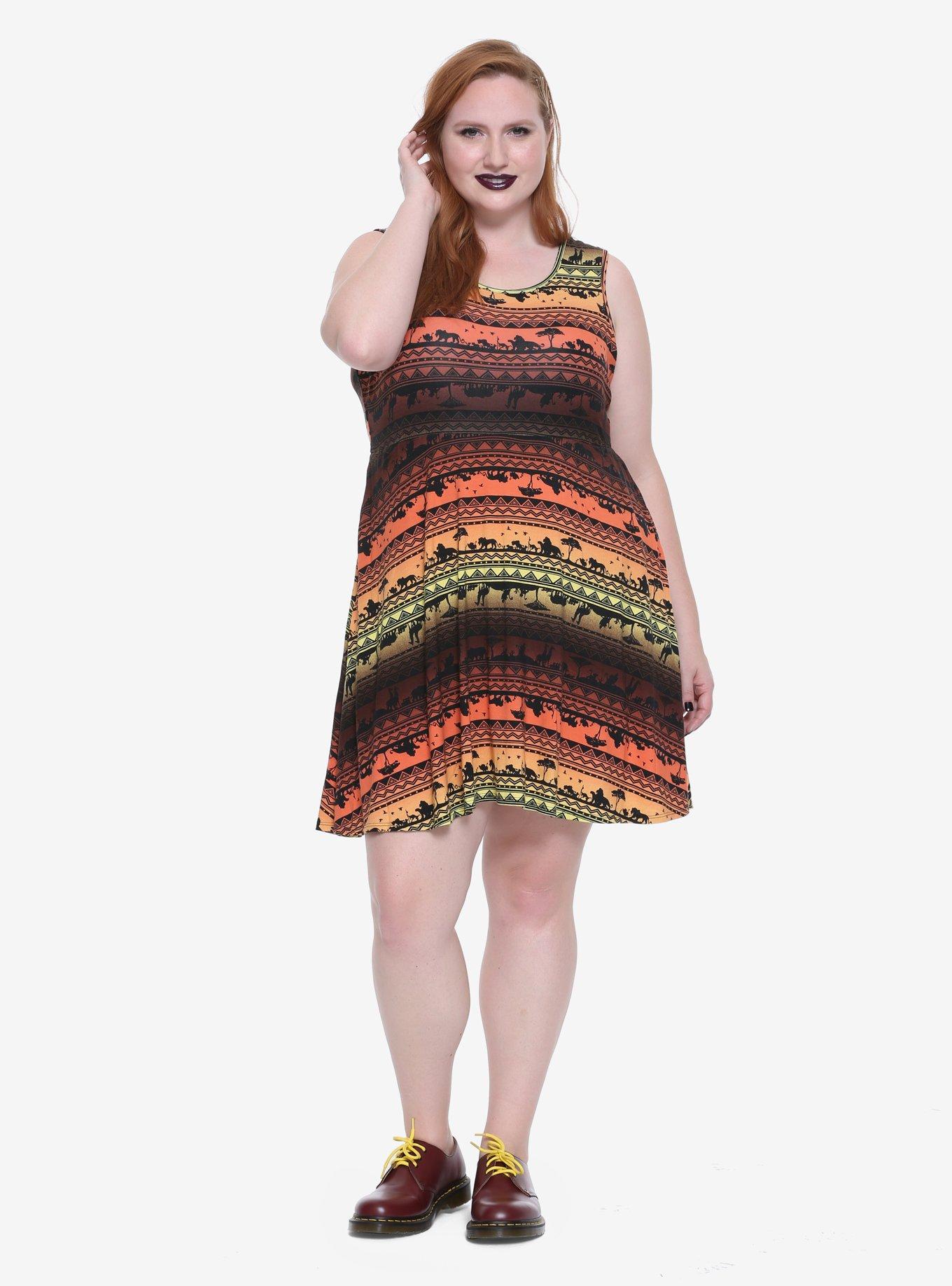 Disney The Lion King Sunset Dress Plus Size, MULTICOLOR, alternate