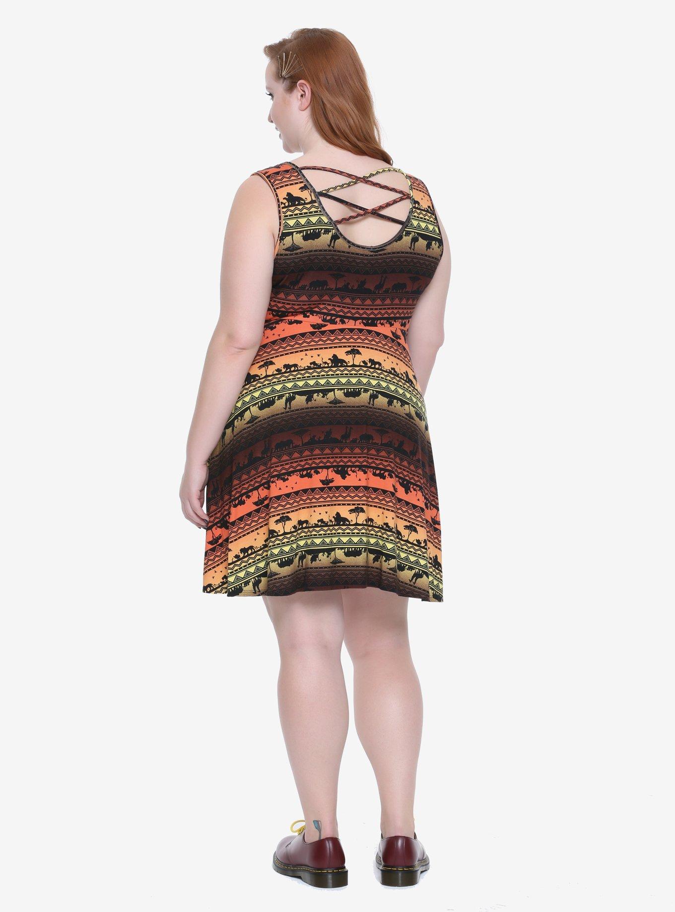 Disney The Lion King Sunset Dress Plus Size, MULTICOLOR, alternate