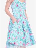 Blue Floral Tiki Swing Dress, , alternate