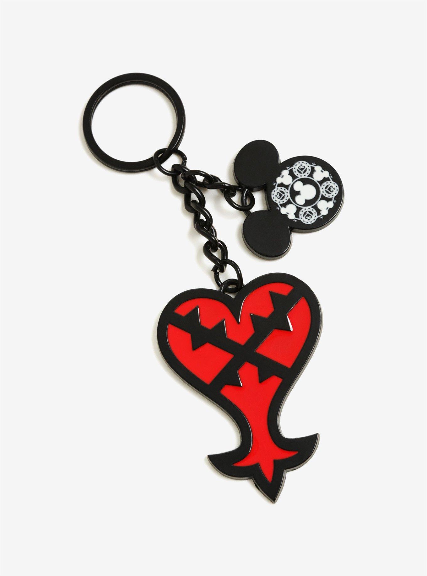 Disney Kingdom Hearts Heartless Logo Key Chain, , alternate