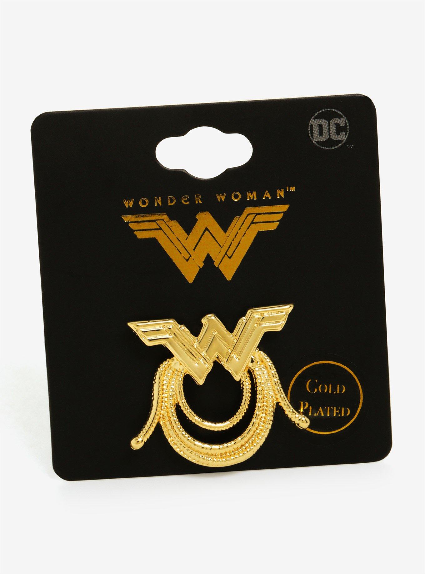 DC Comics Wonder Woman Lasso Gold Enamel Pin, , alternate