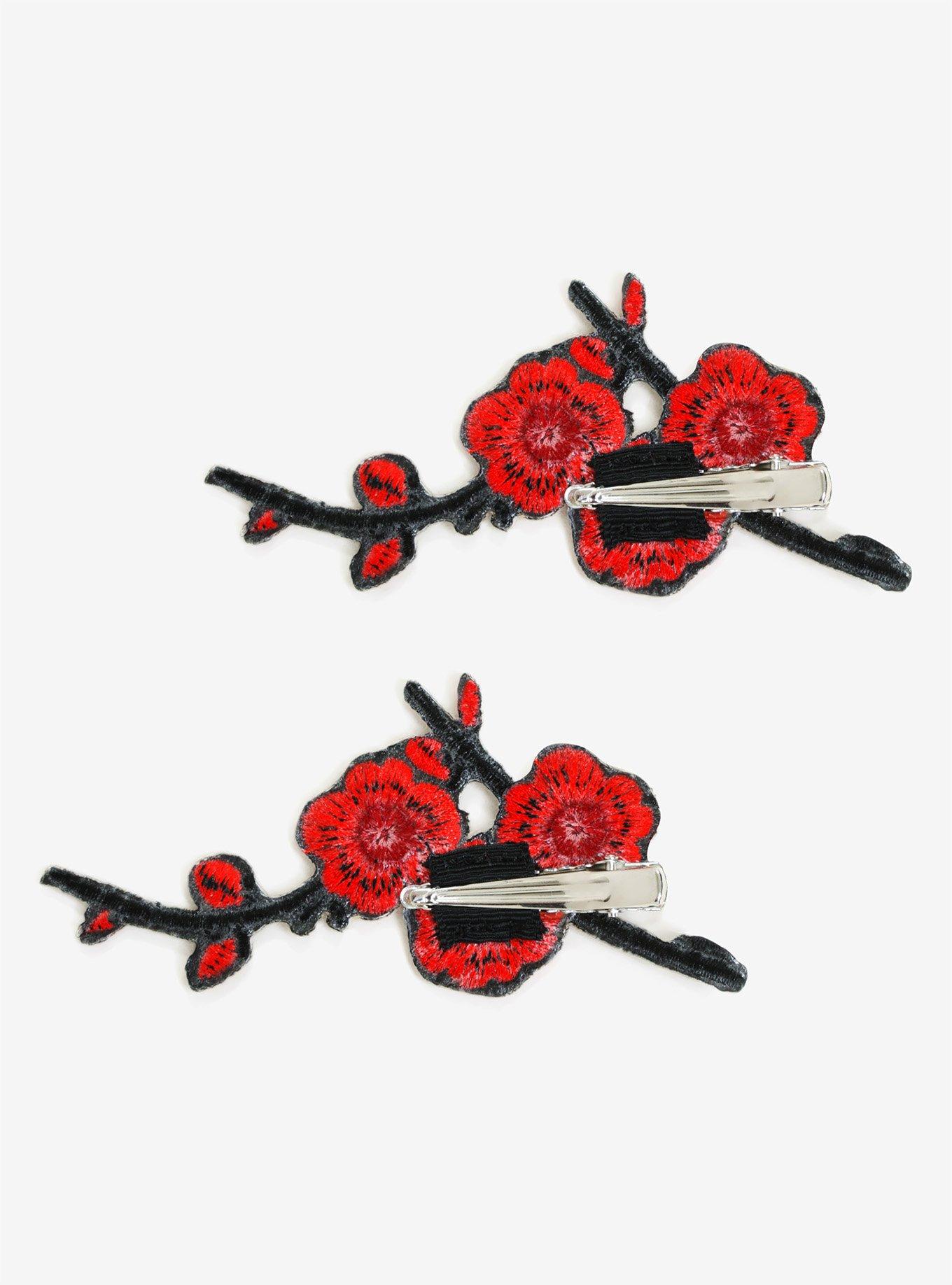 Cherry Blossom Hair Clip Set, , alternate