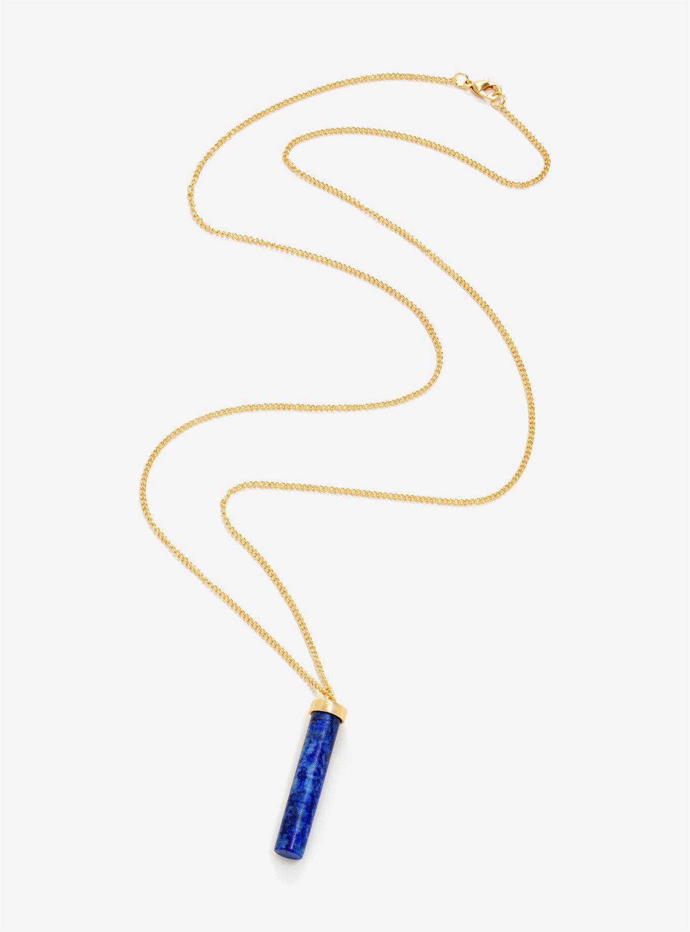 Lapis Luzuli Long Chain Necklace, , alternate