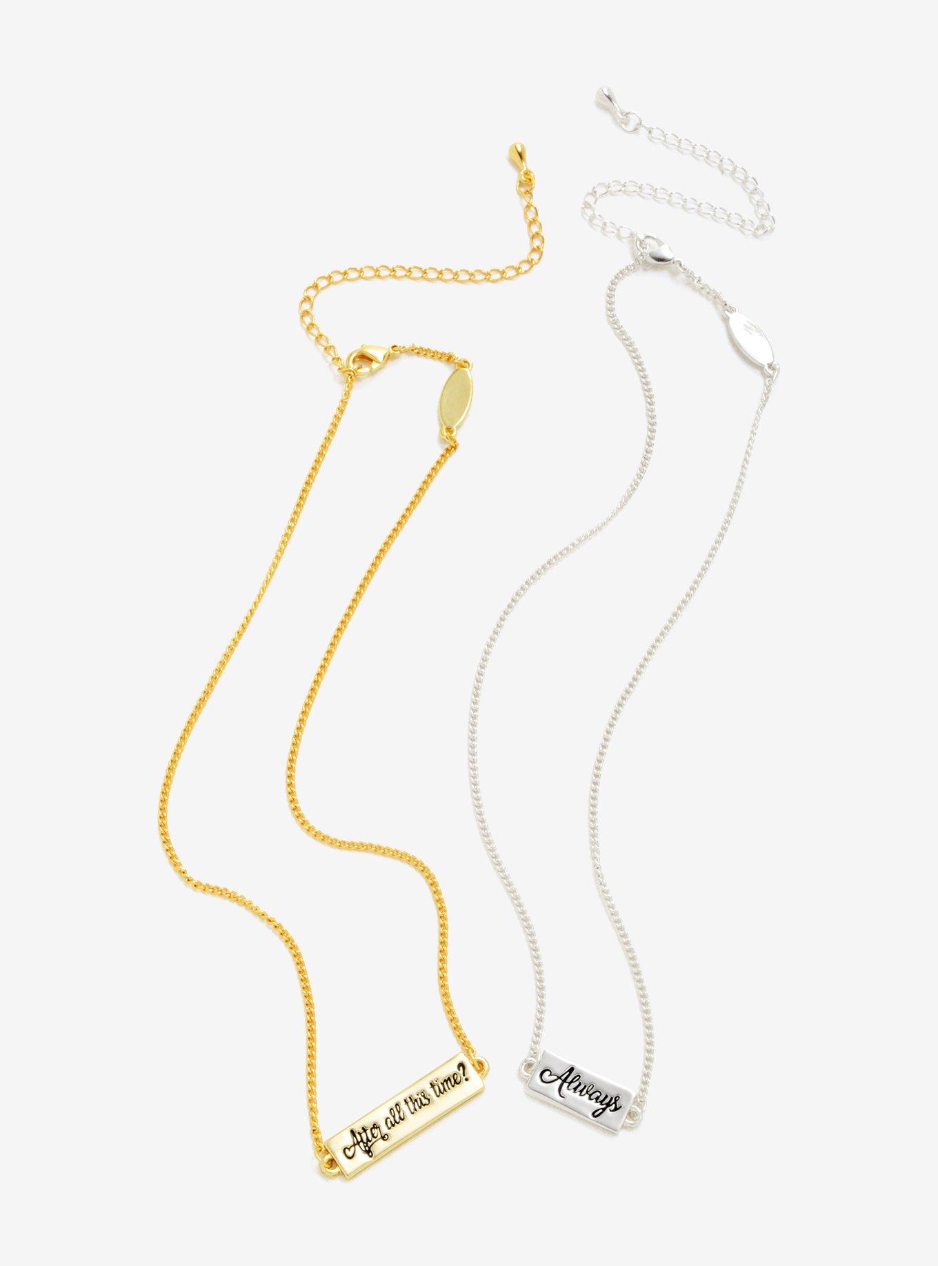 Harry Potter Always Necklace Set - BoxLunch Exclusive, , alternate