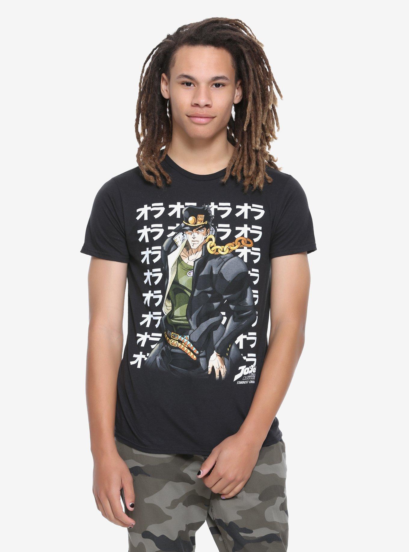 JoJo's Bizarre Adventure: Stardust Crusaders Jotaro T-Shirt, BLACK, alternate