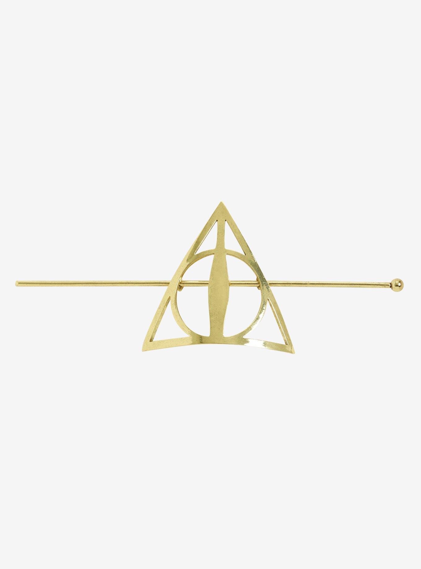 Harry Potter Deathly Hallows Gold Hair Pin, , alternate