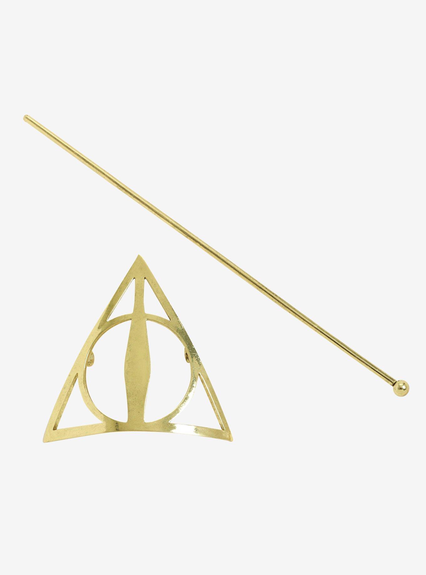 Harry Potter Deathly Hallows Gold Hair Pin, , alternate