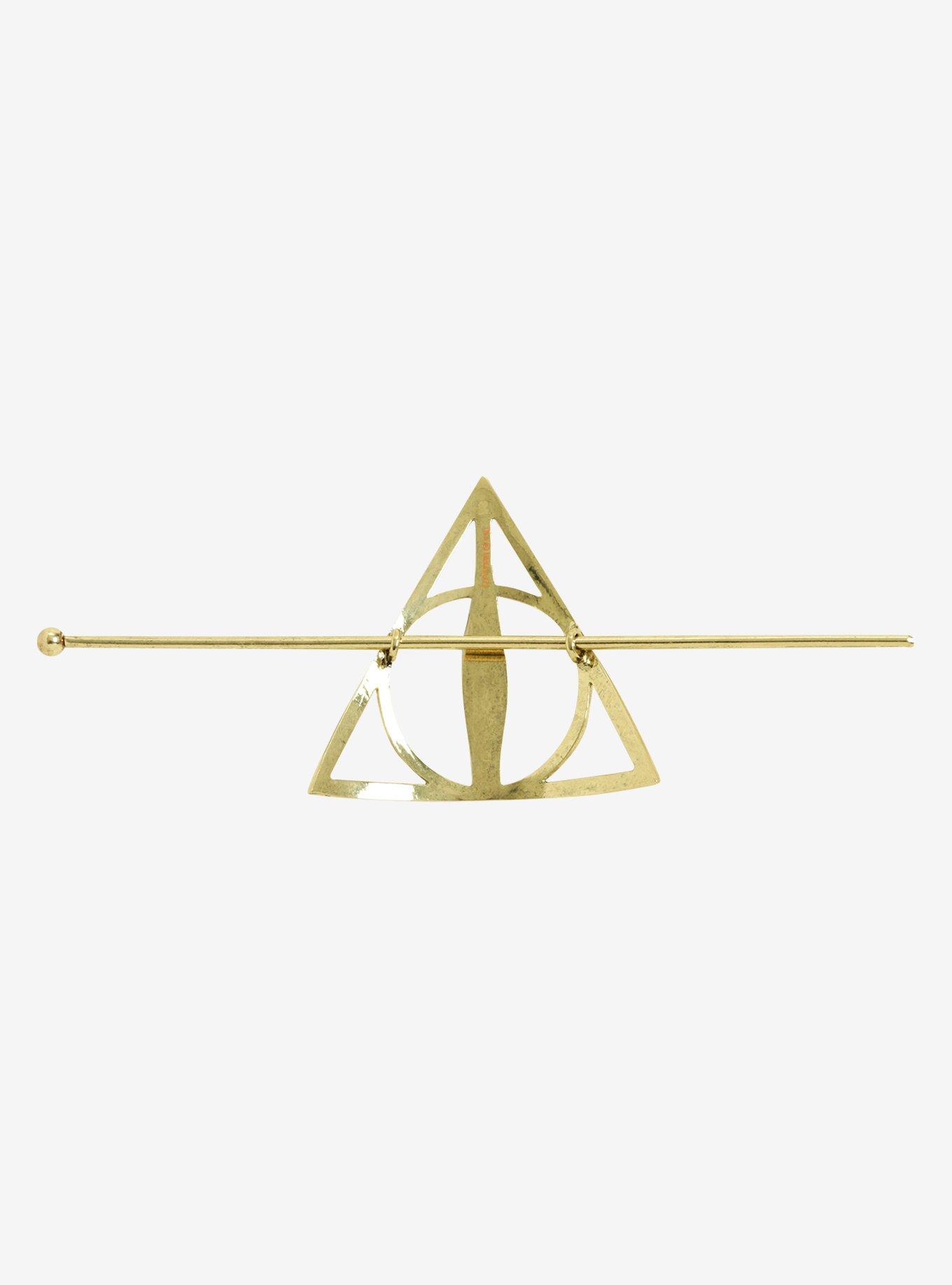 Harry Potter Deathly Hallows Gold Hair Pin, , alternate