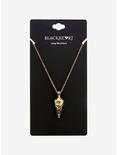 Blackheart Gold Bird Skull Necklace, , alternate