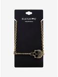 Blackheart Skeleton Key Pendant Necklace, , alternate