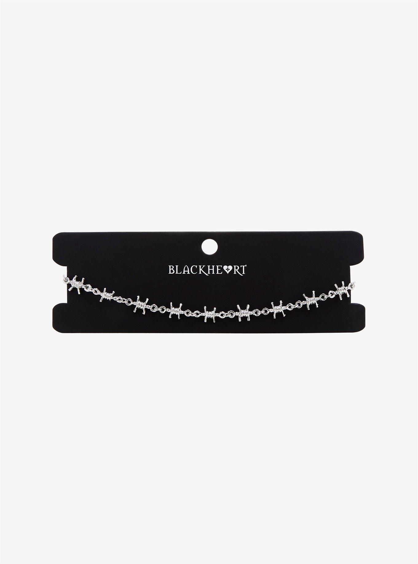 Blackheart Barbed Wire Metal Choker, , alternate