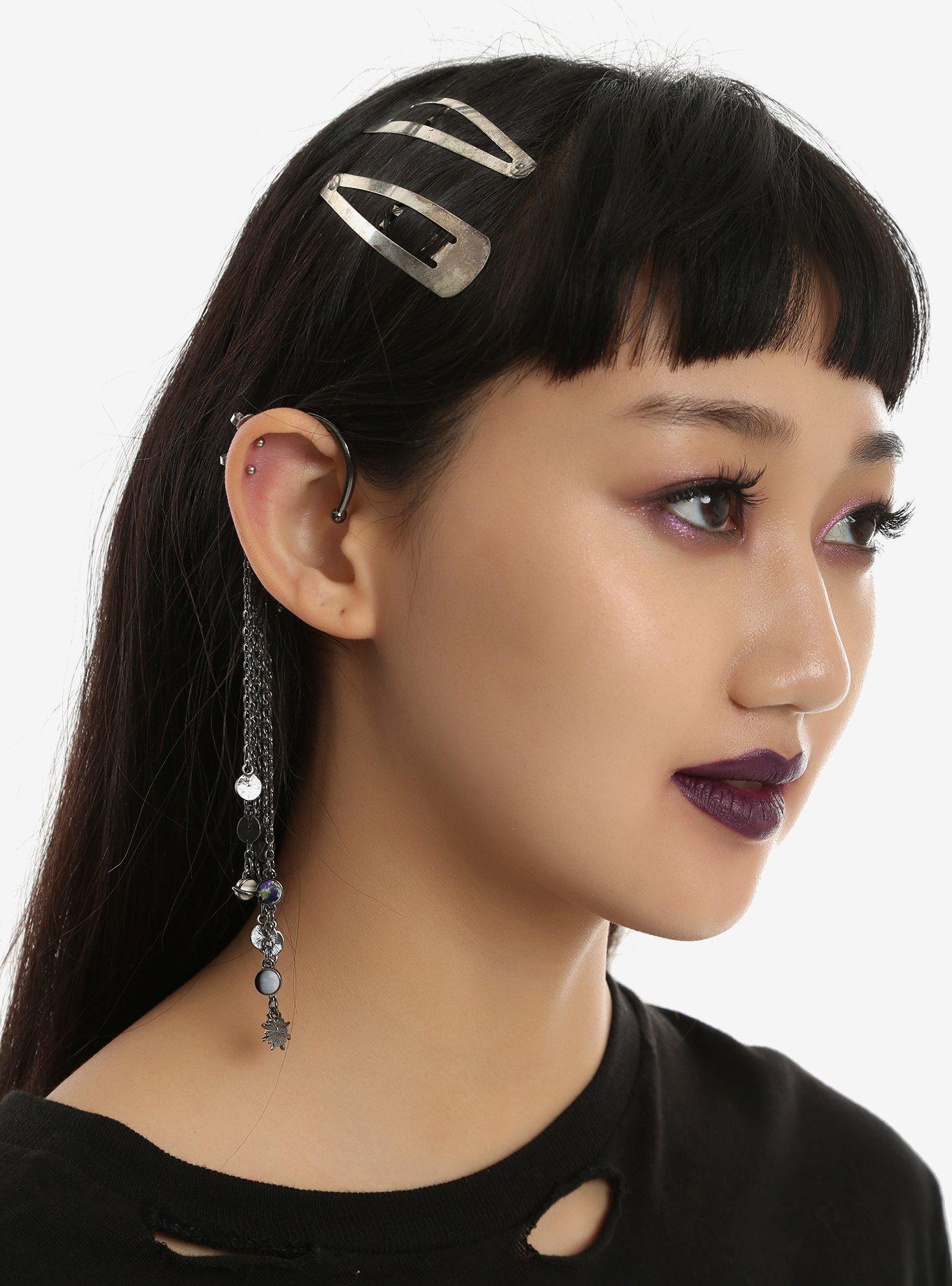 Blackheart Solar System Dangle Ear Cuff, , alternate