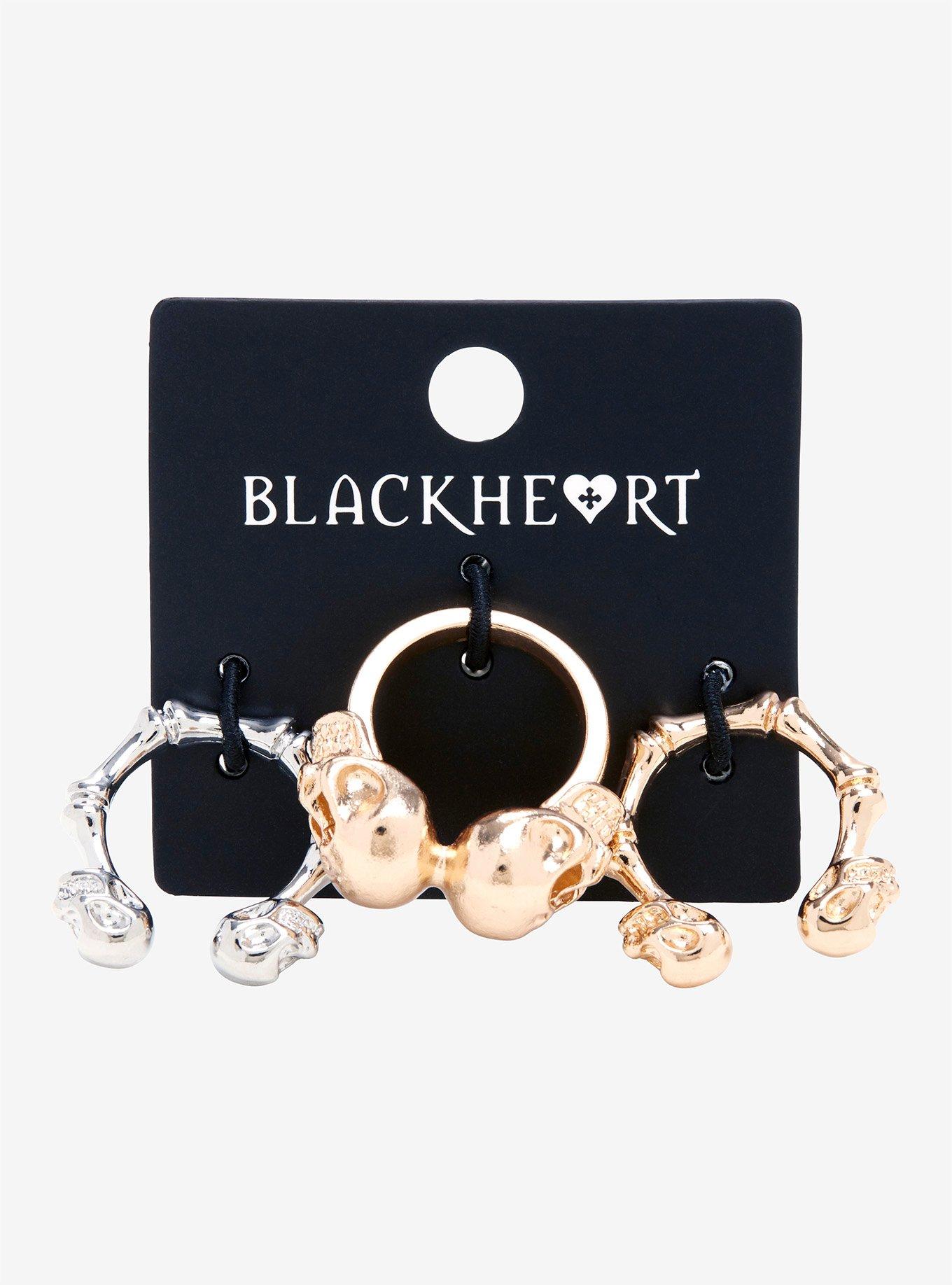 Blackheart Skull & Bones Ring Set, , alternate