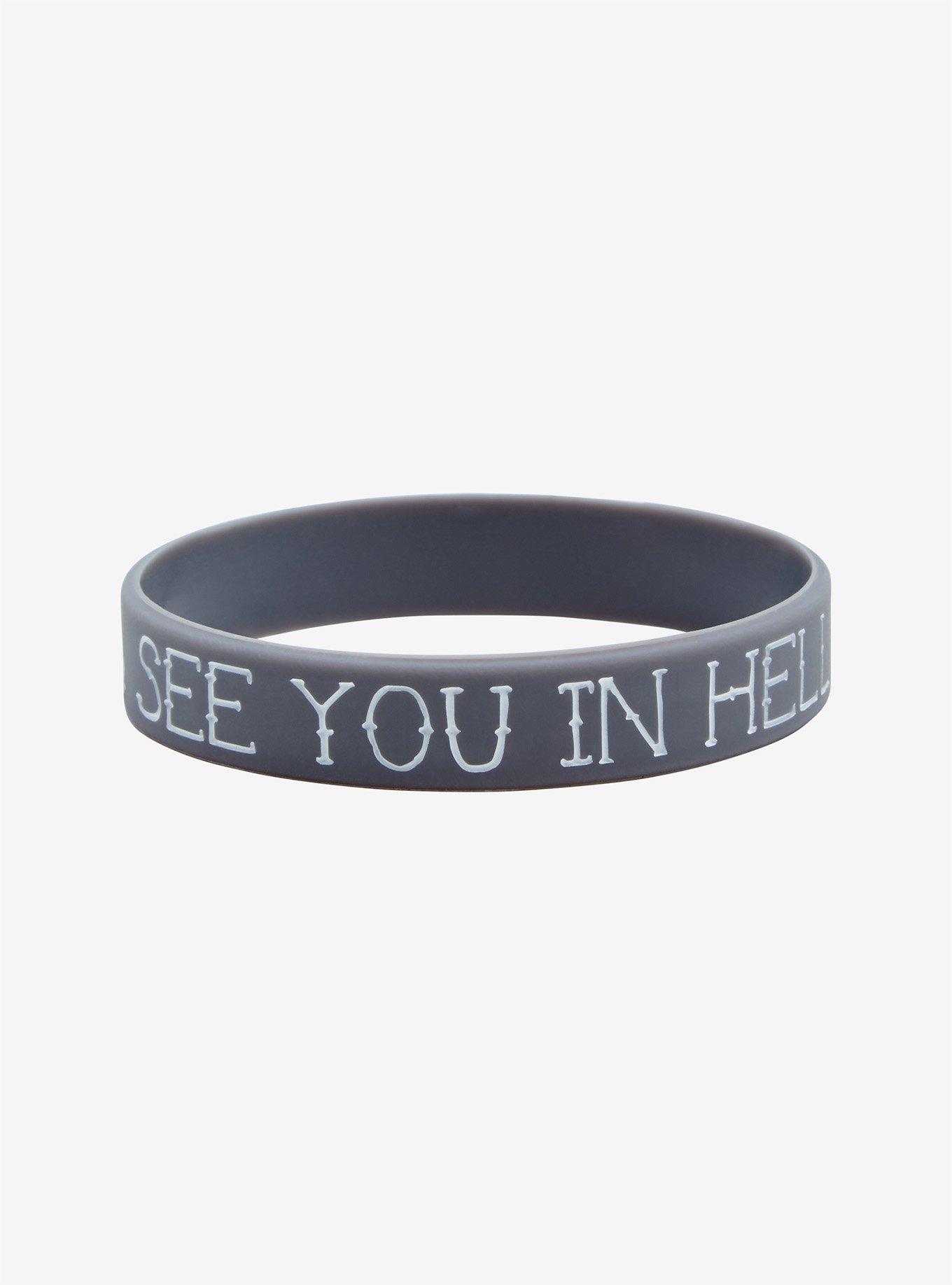 See You In Hell Rubber Bracelet, , alternate