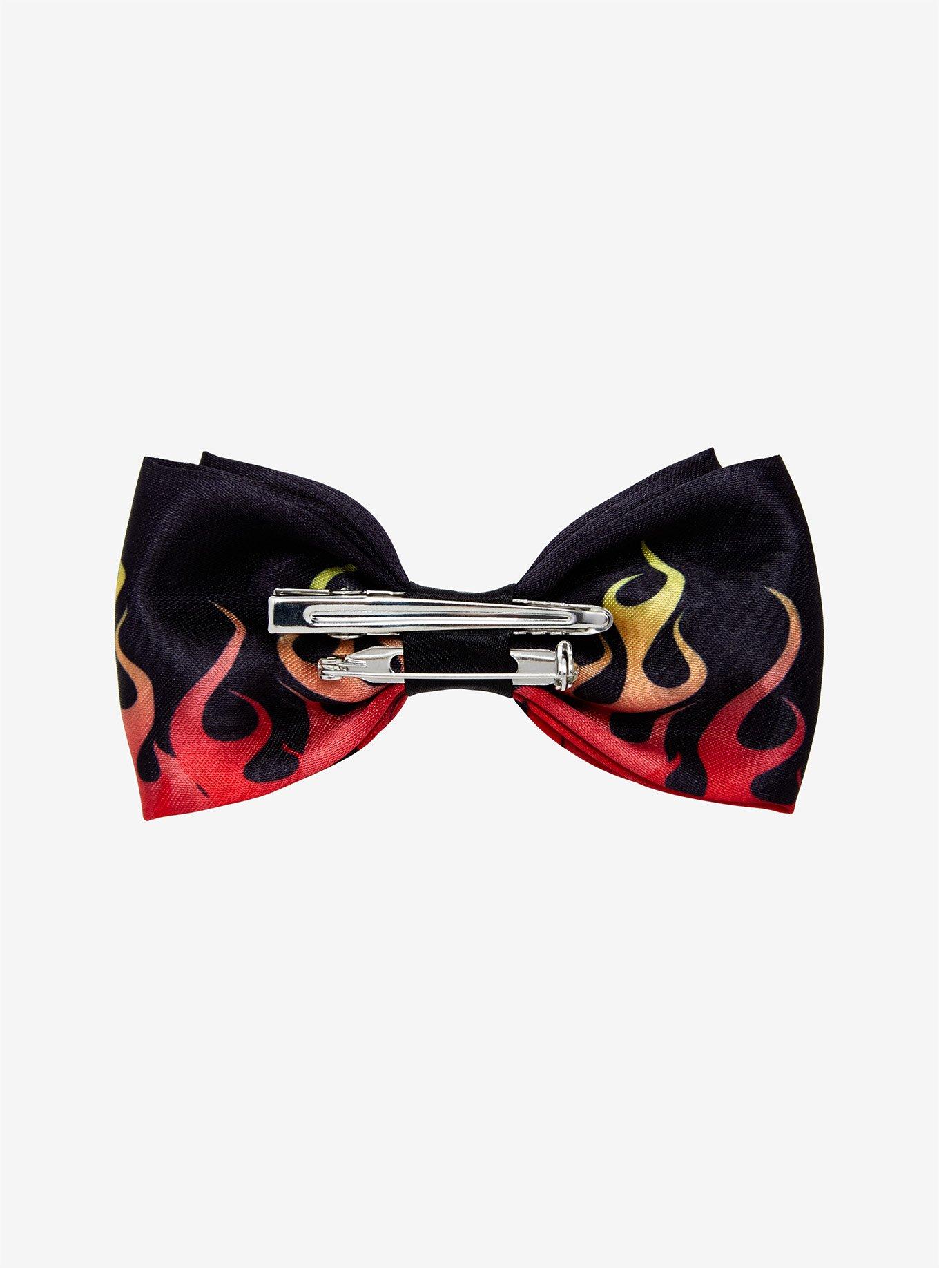 Flames Hair Bow, , alternate