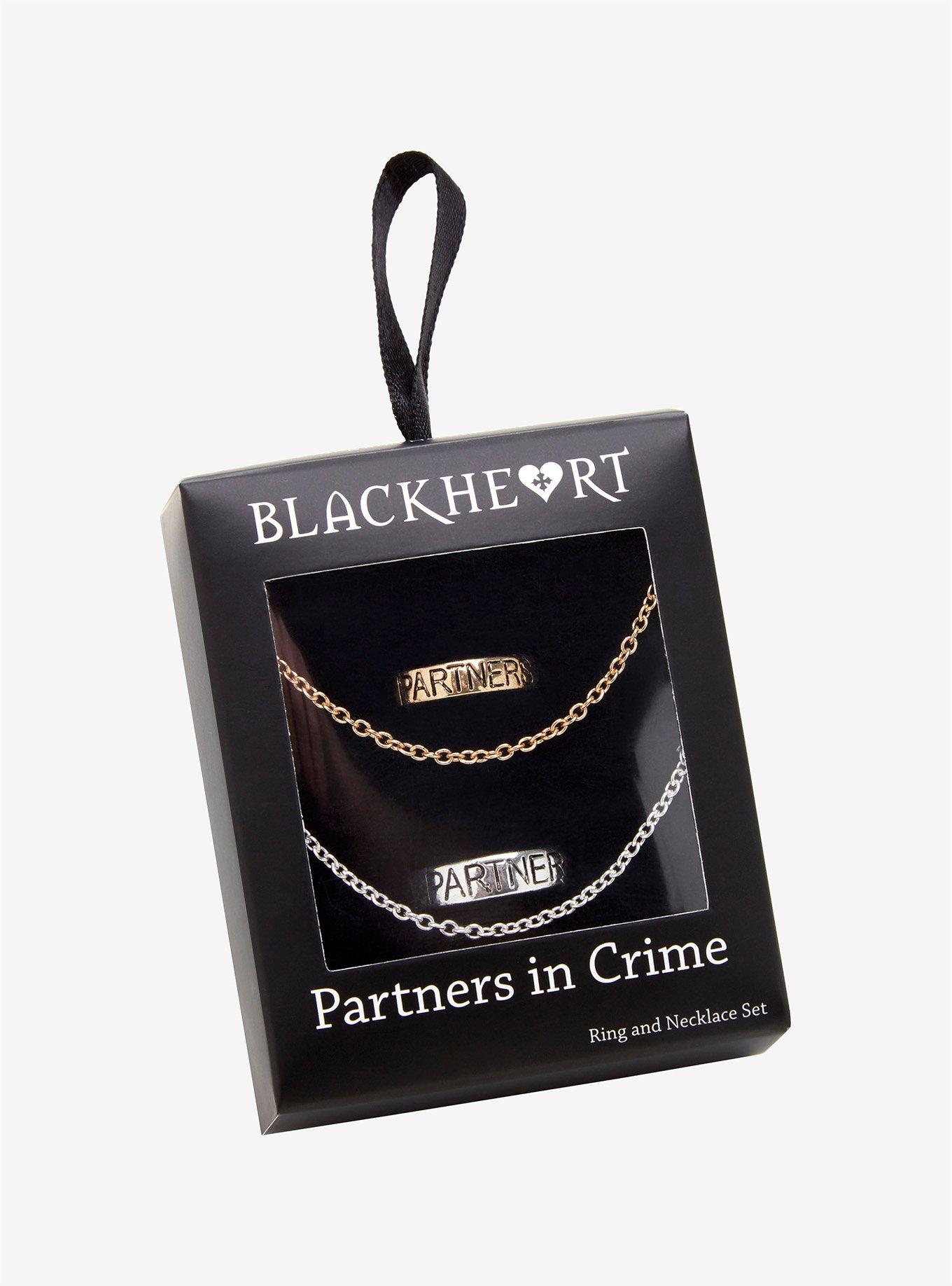 Blackheart Partners In Crime Ring Necklace Set, , alternate