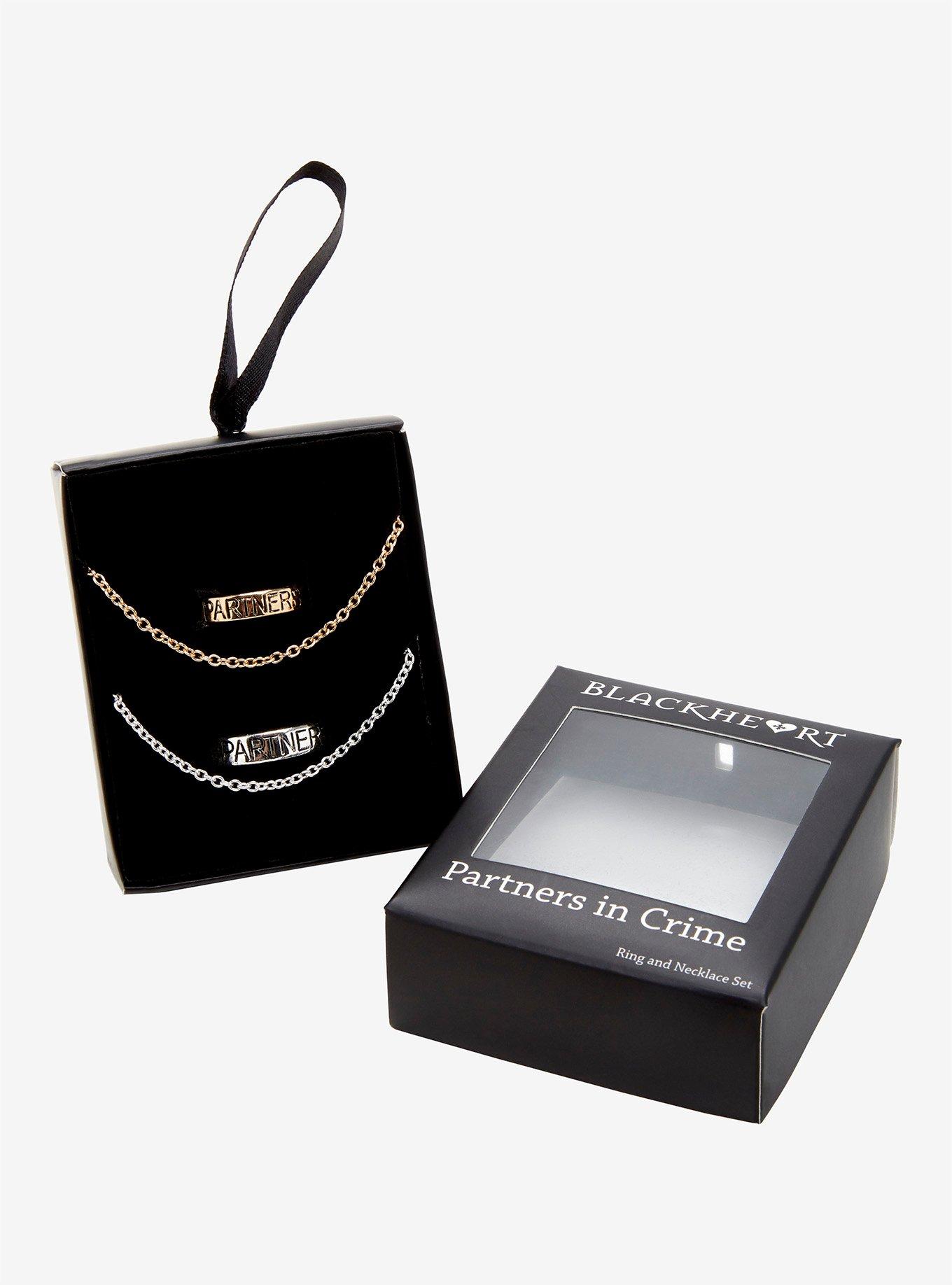 Blackheart Partners In Crime Ring Necklace Set, , alternate