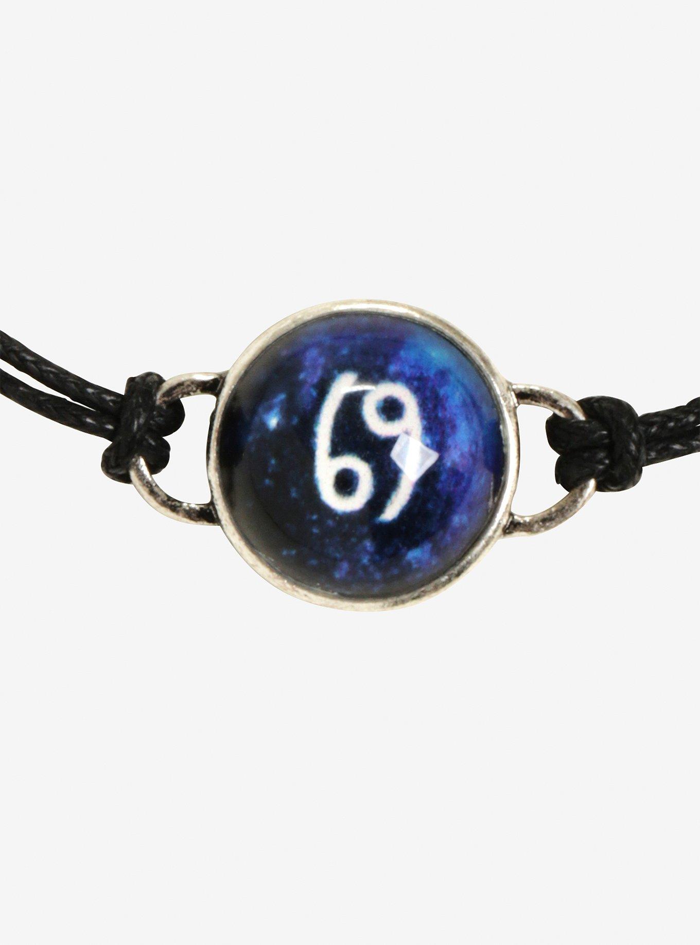 Blackheart Cancer Zodiac Cord Bracelet, , alternate