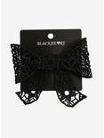 Blackheart Black Lace Hair Bow, , alternate
