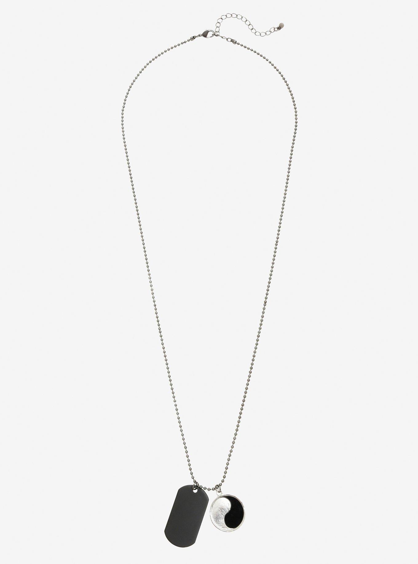 Yin-Yang Dog Tag Guys Necklace, , alternate